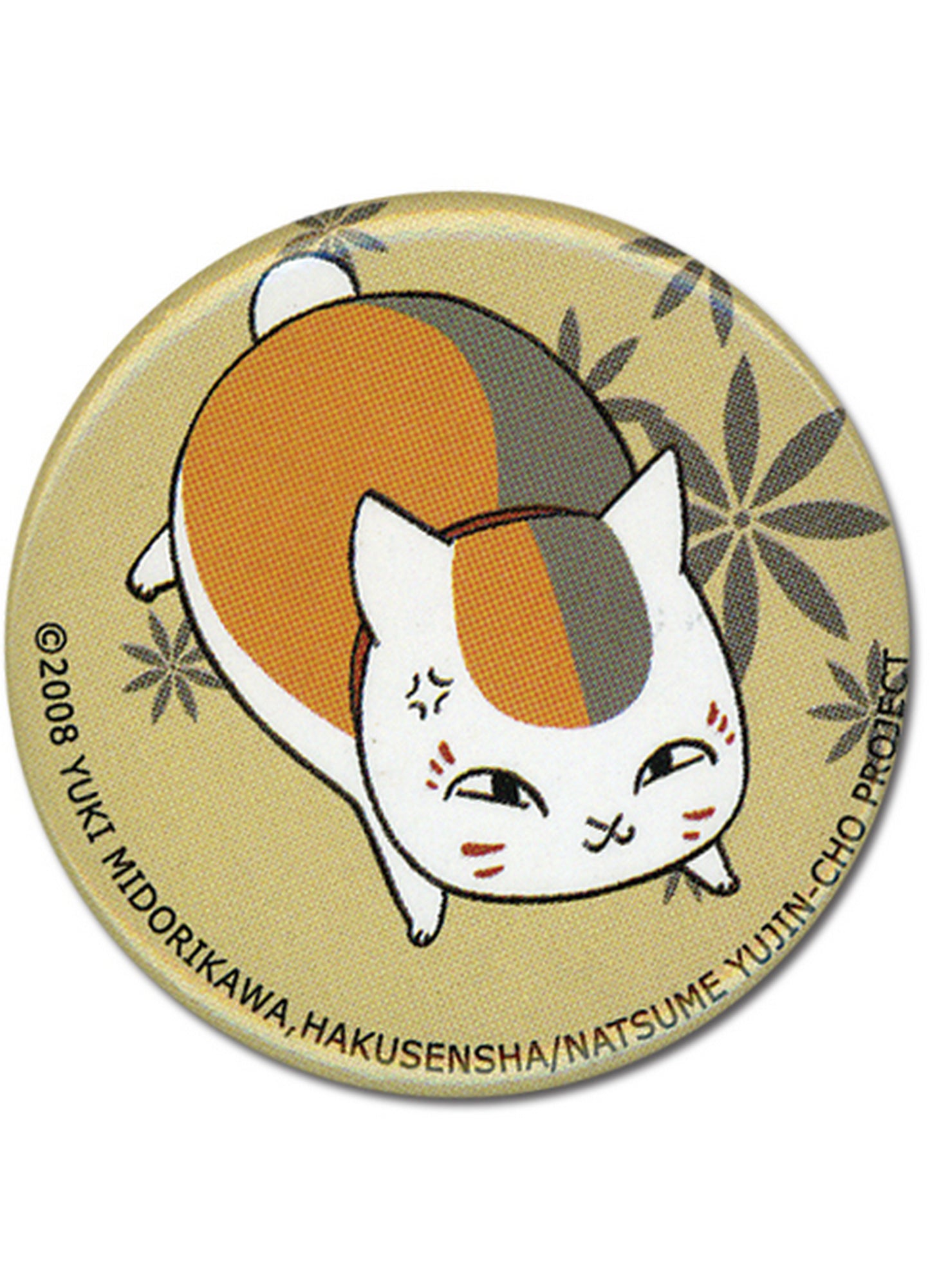 Natsumes Book Of Friends - Running Nyanko-sensei (Madara) Button 1.25"