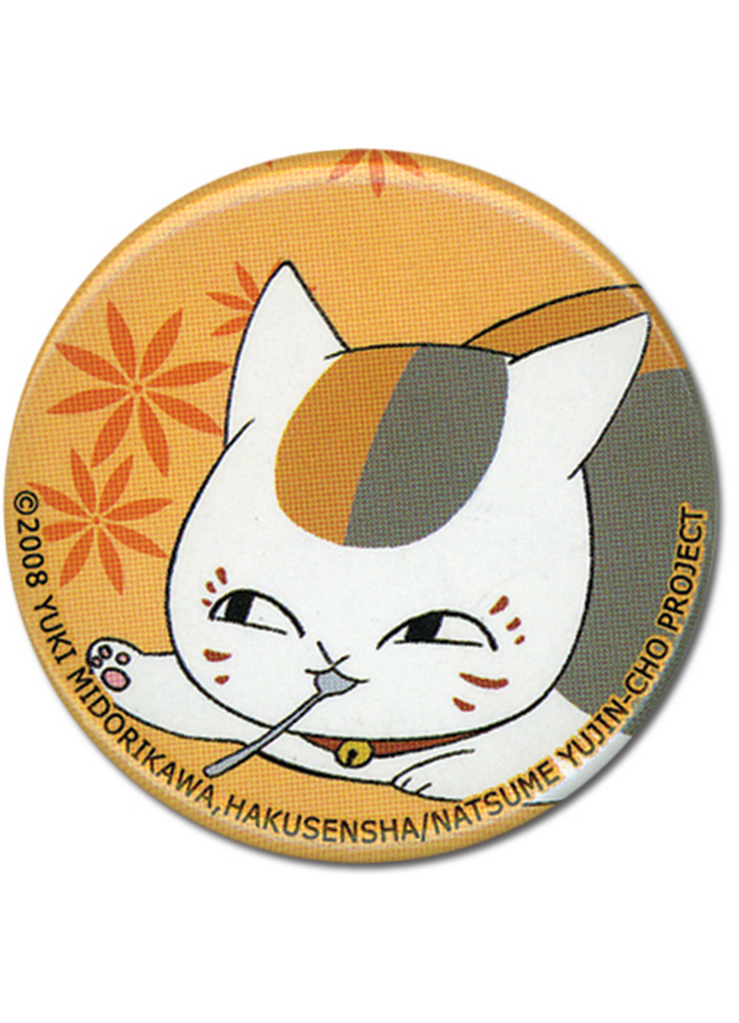 Natsumes Book Of Friends - Nyanko-sensei (Madara) With Spoon Button 1.25"