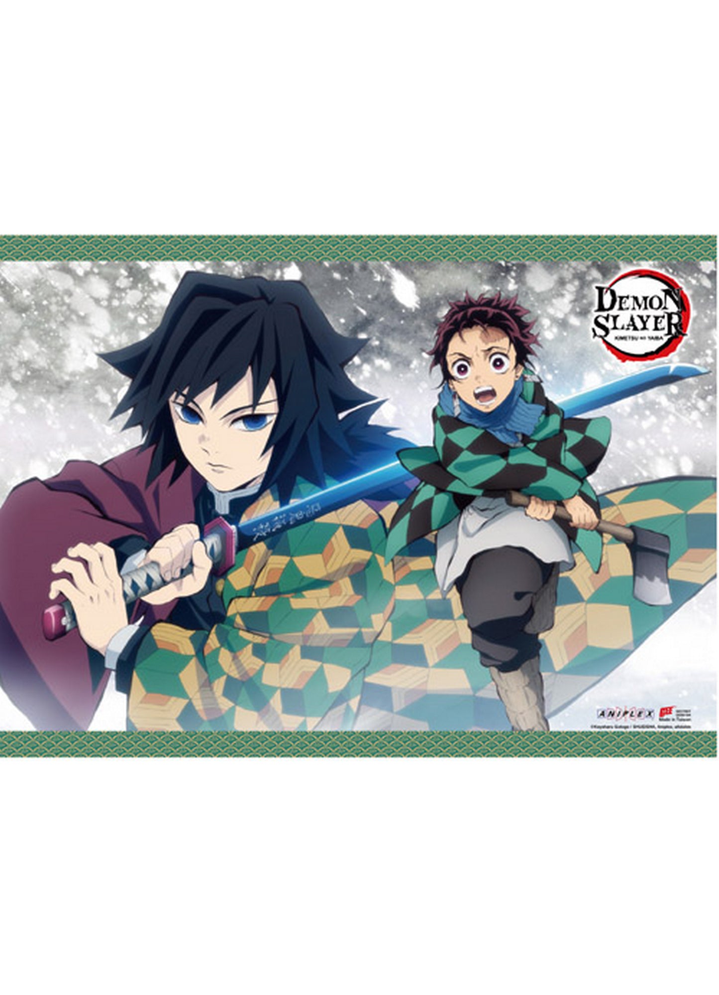 Demon Slayer - Tanjiro Kamadou & Giyu Tomioka Wall Scroll 31"W x 43"H