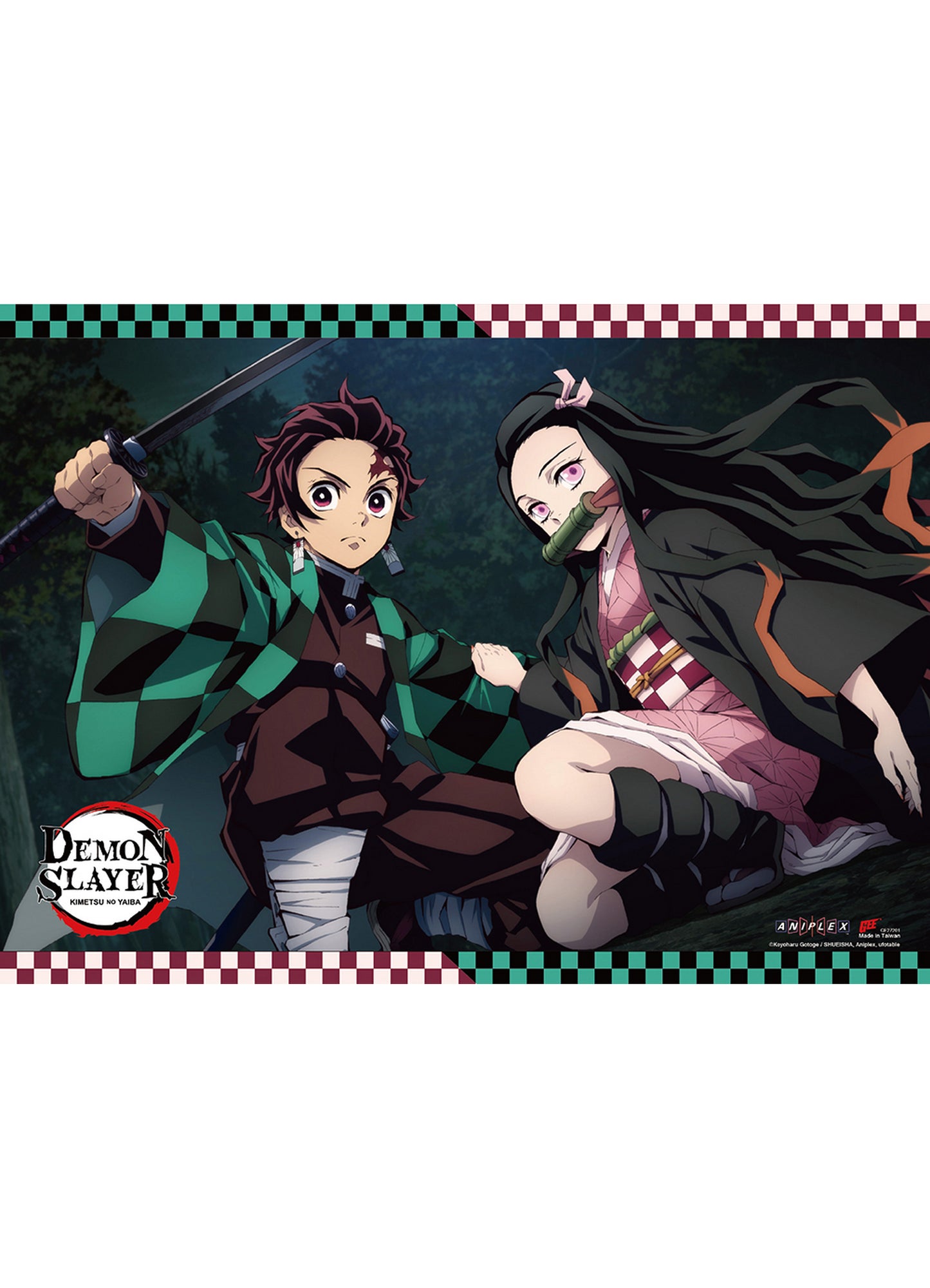 Demon Slayer - Tanjiro Kamado & Nezuko Kamado #A Wall Scroll 31"W x 43"H