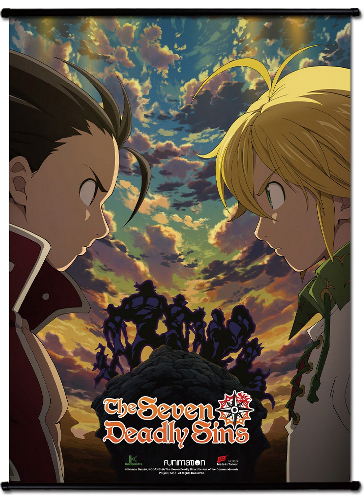 The Seven Deadly Sins S3 - Teaser Art Wall Scroll 31"W x 43"H