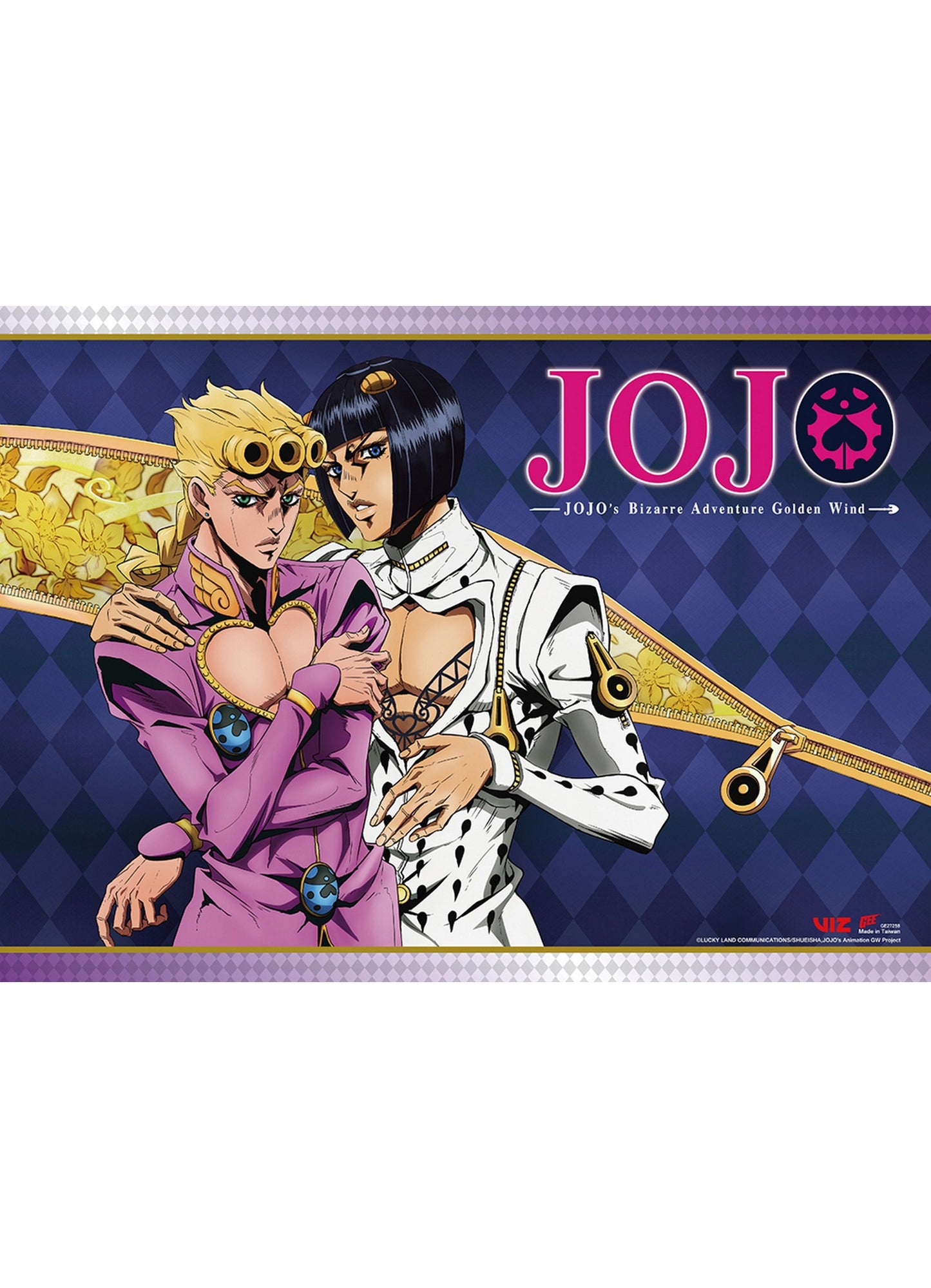 Jojo - S4 Giorno Giovanna & Bruno Bucciarati #B Wall Scroll 31"W x 43"H