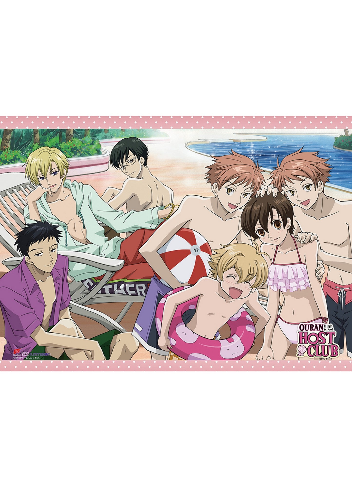 Ouran High School Host Club - Ouran Group 6 Wall Scroll 31"W x 43"H