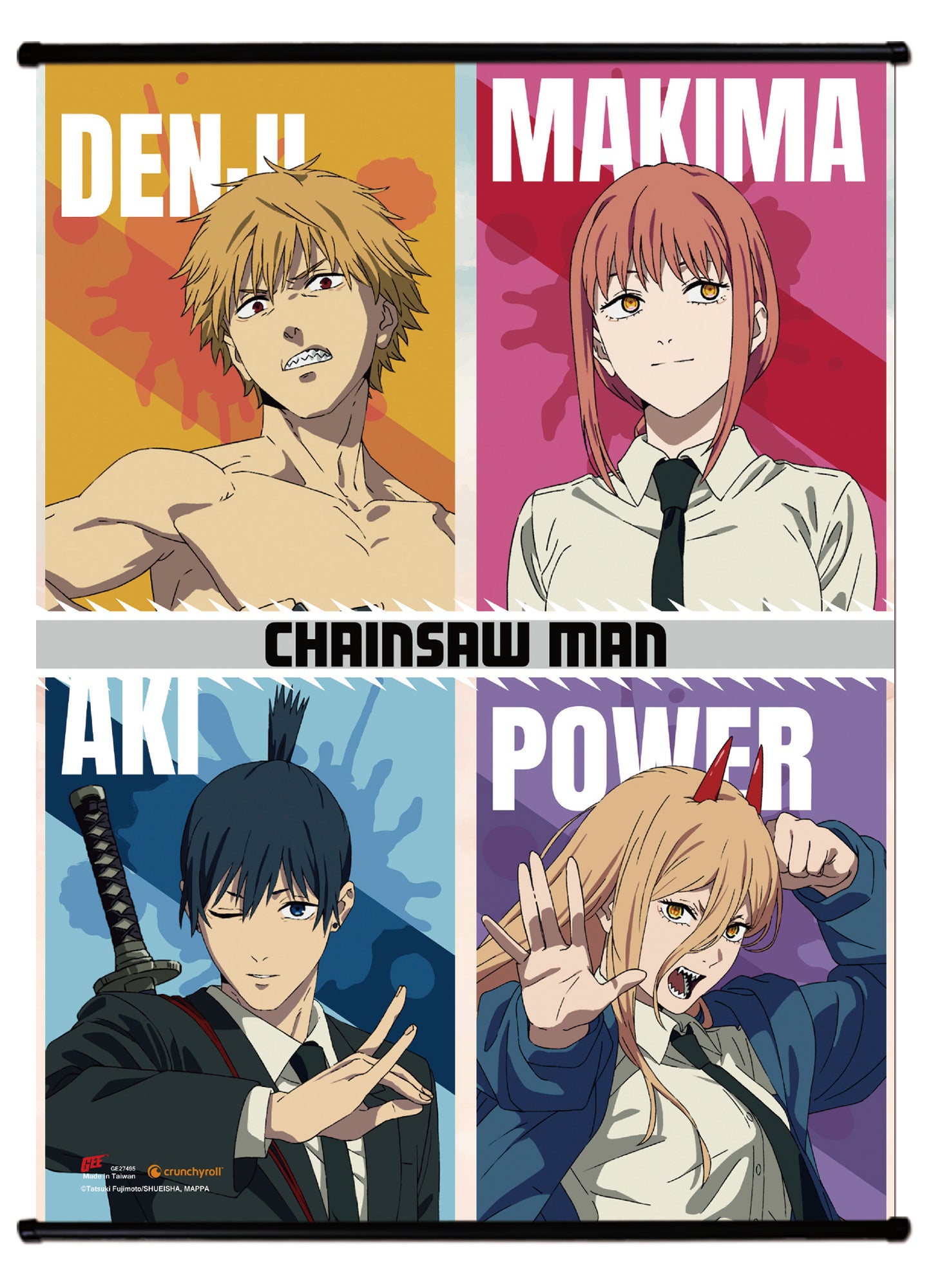 Chainsaw Man - Denji & Power Group Wall Scroll 31"W x 43"H