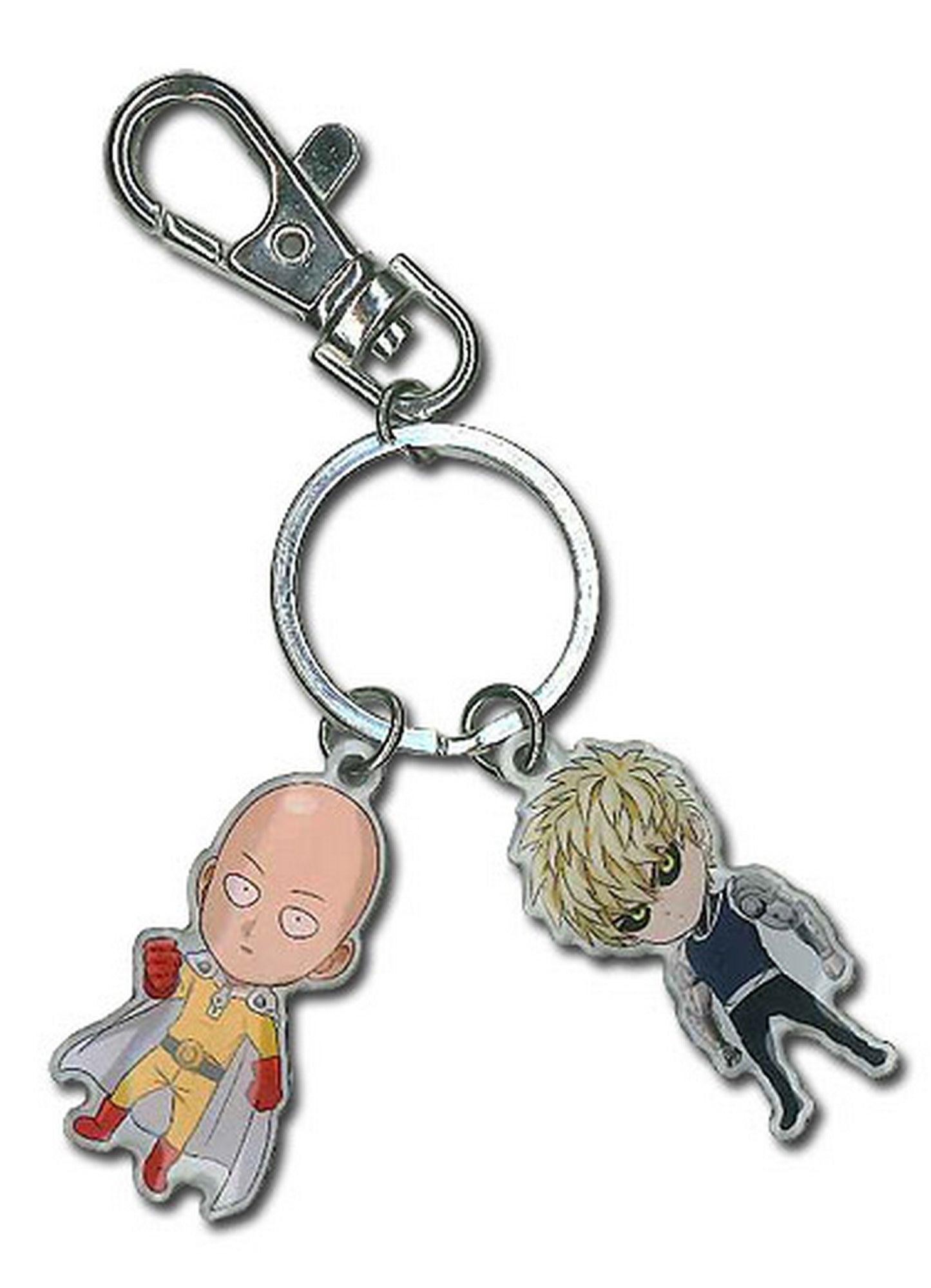 One Punch Man - SD Saitama & Genos Metal Keychain