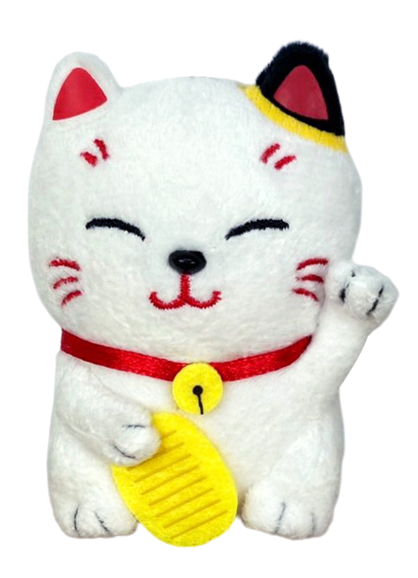 Lucky Cat Plush Keychain 3"H