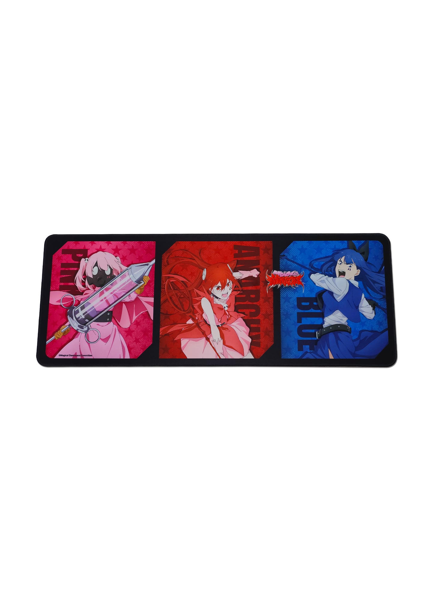 Magical Destroyers - Anarchy & Blue & Pink Group Art Mouse Pad 31.5"W x 11.8"H