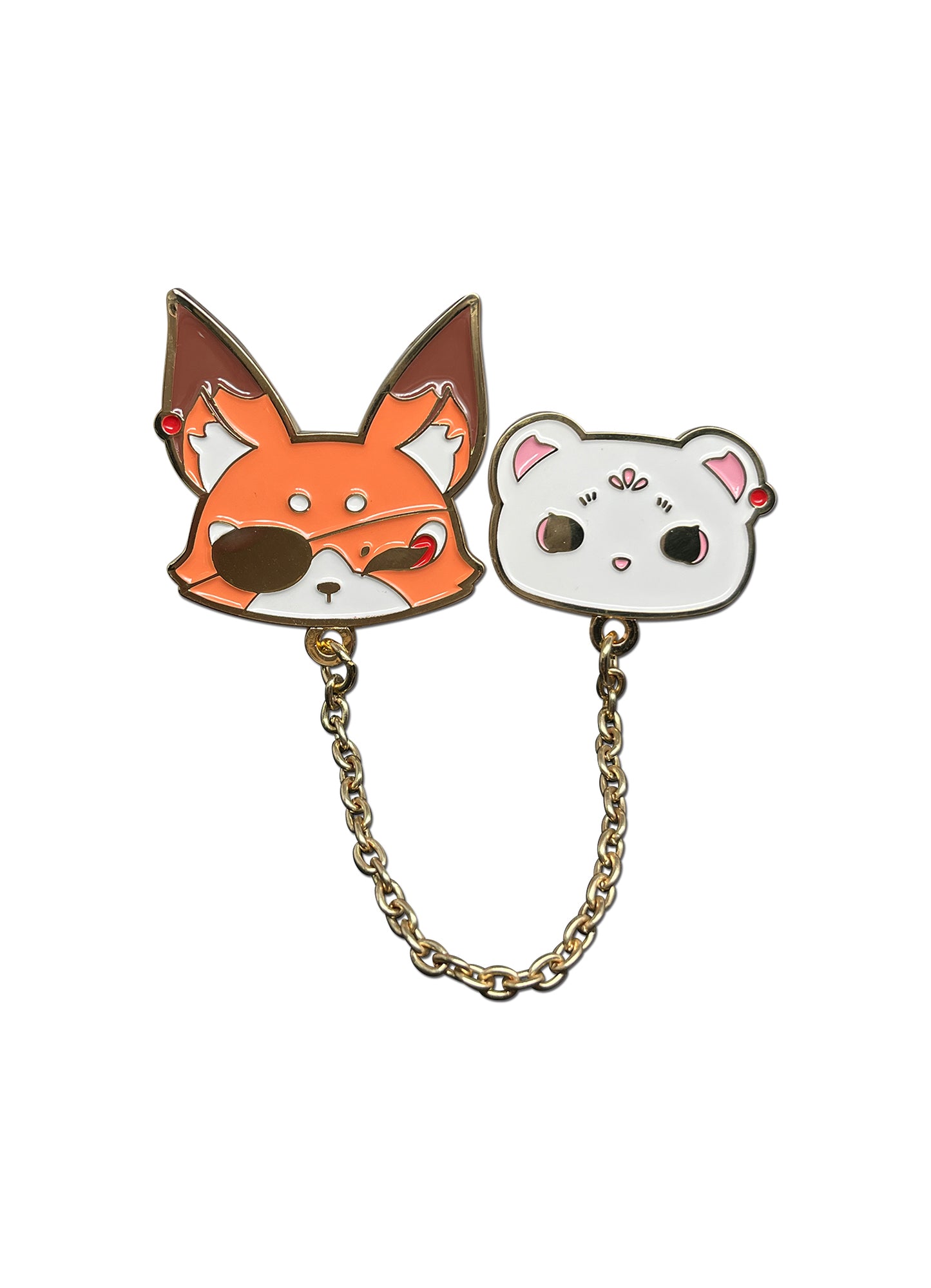 Heaven Official Blessing S2 - Pinsart Ferret Face & Fox Face With Chain Pin