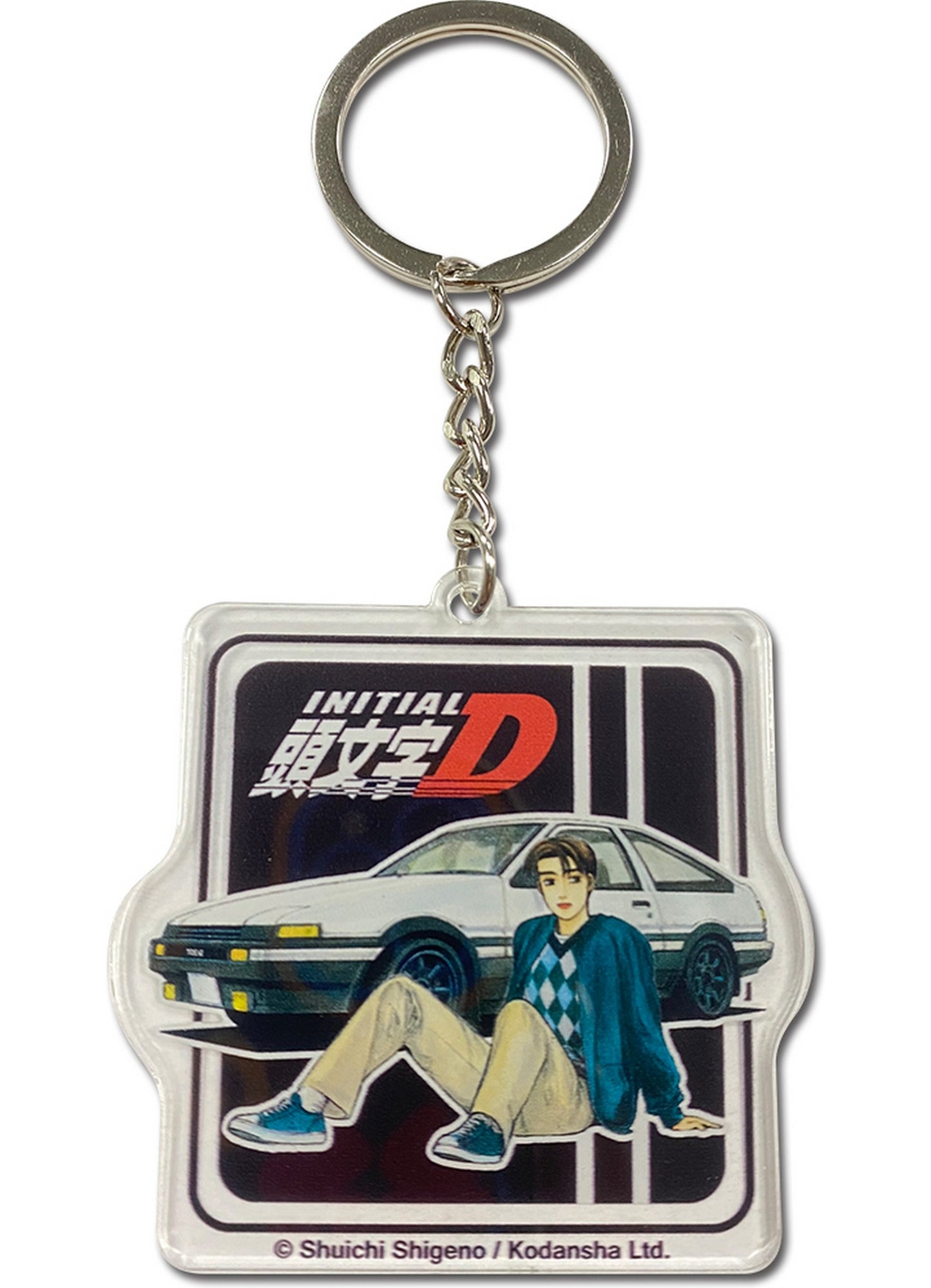 Initital D Manga - Fujiwara Takumi And Gt-Apex Keychain