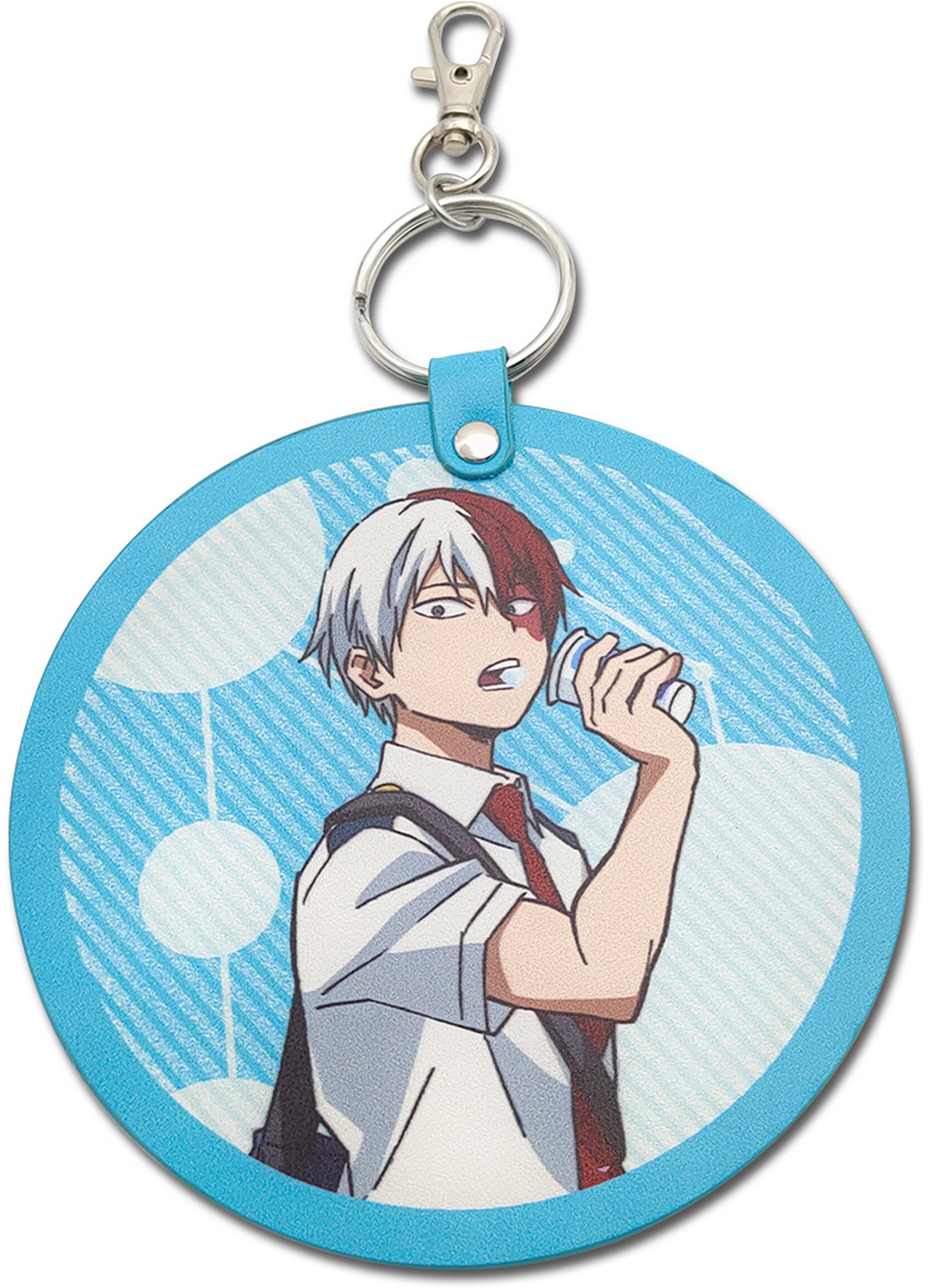 My Hero Academia S2 - Shoto Todoroki Circle Pu Keychain