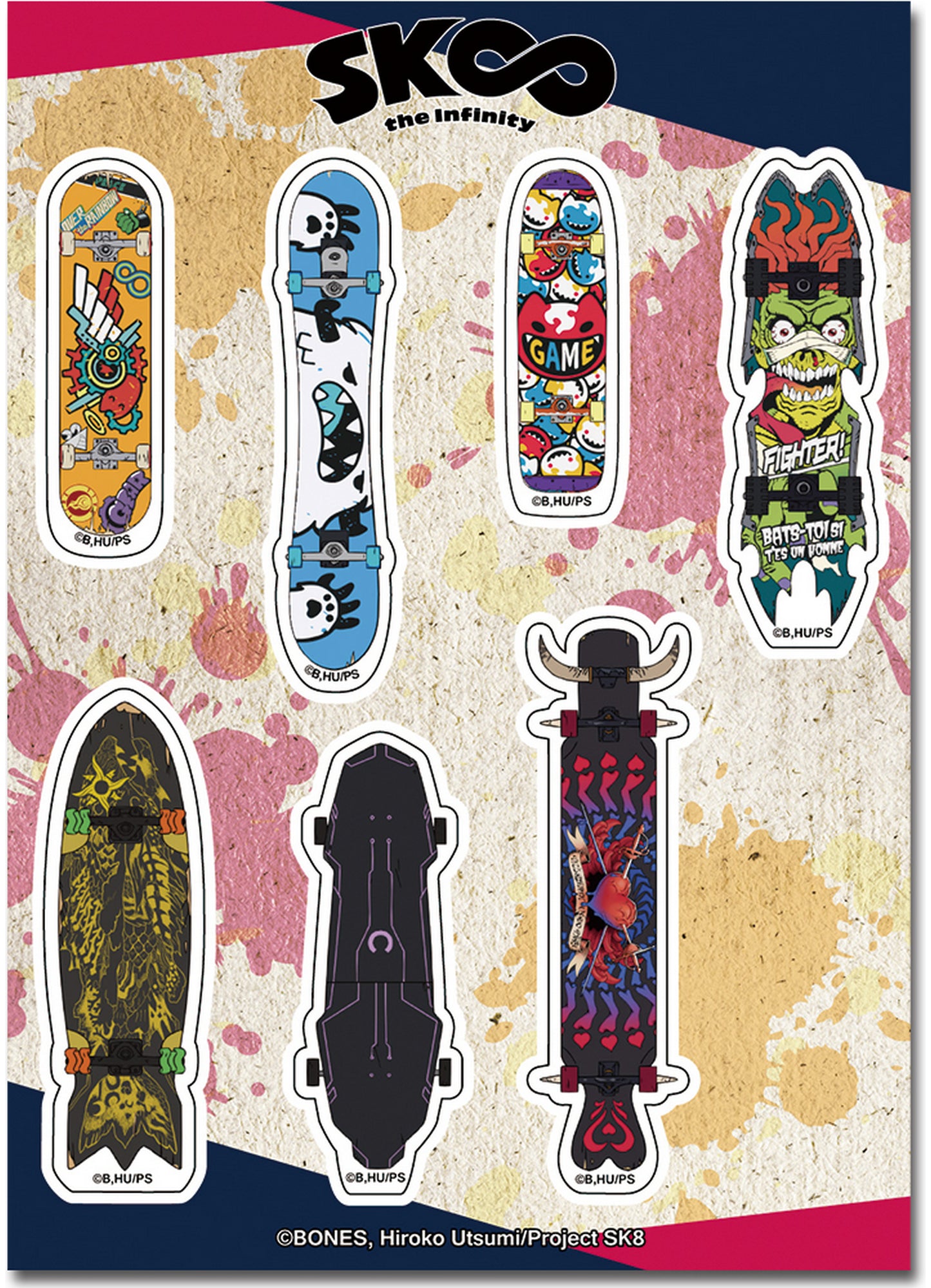Sk8 The Infinity - Skateboard Sticker Set