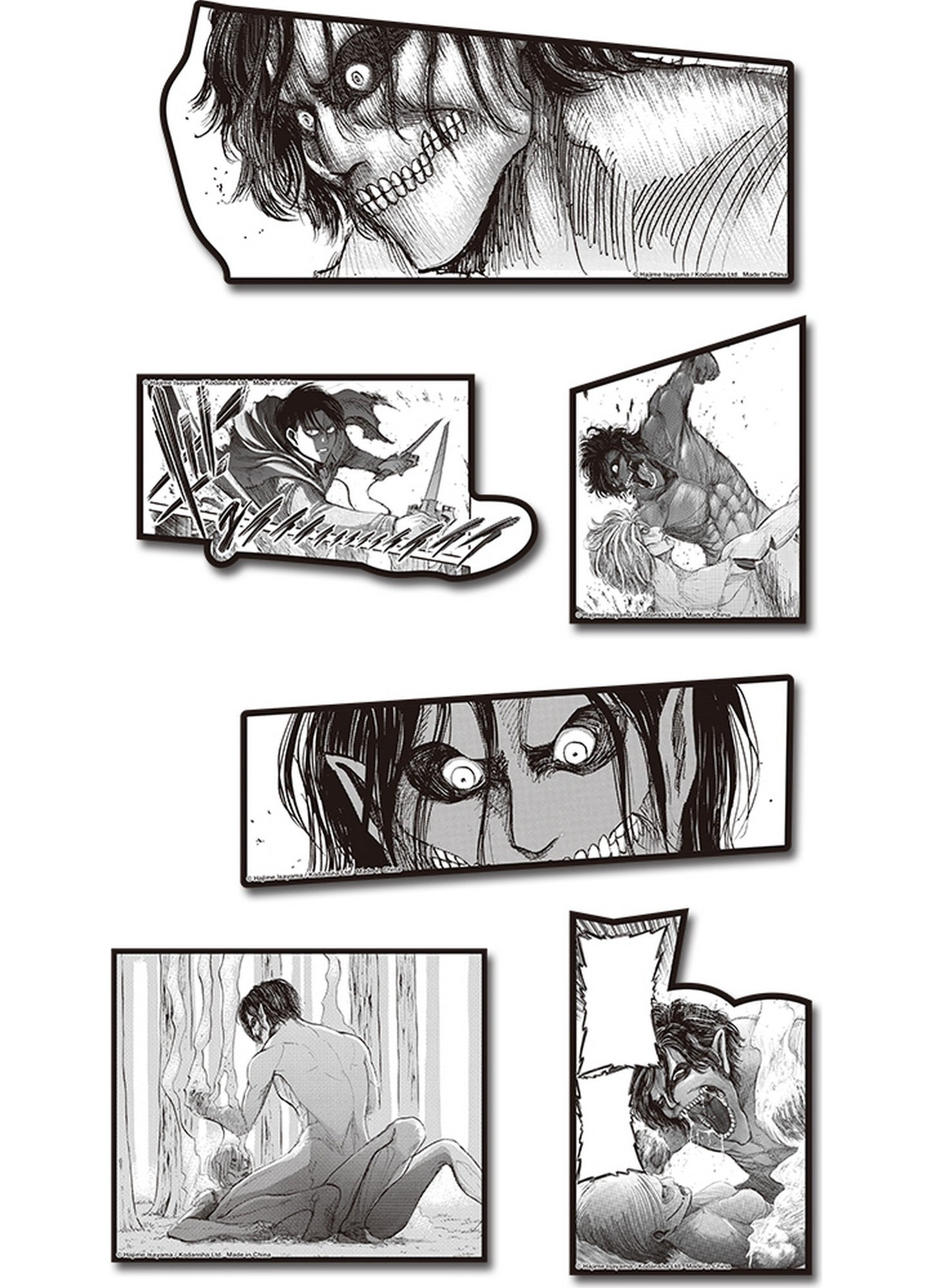 Attack On Titan (Manga) - Vol 07 Manga Die - Cut Sticker Set 01