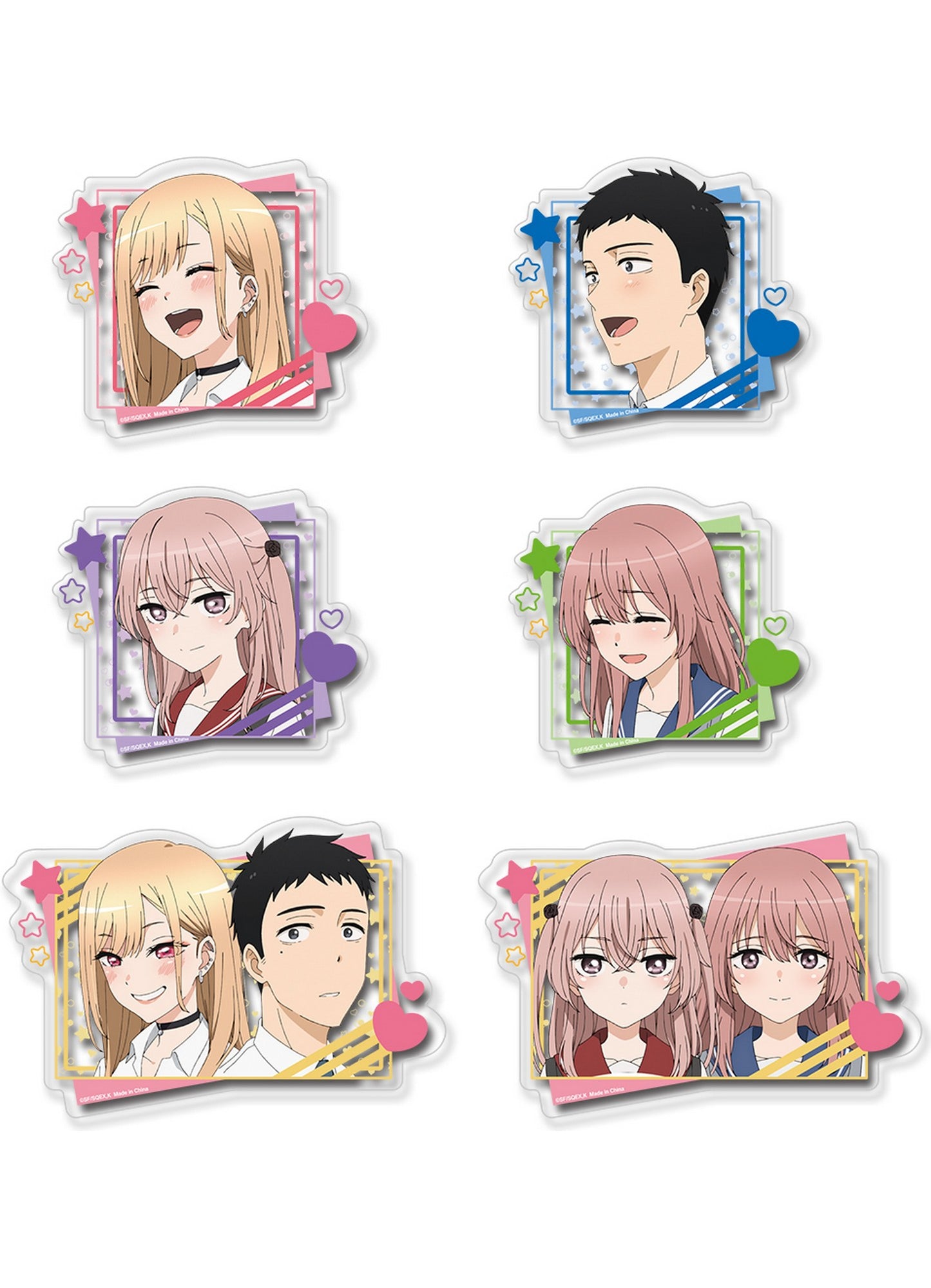 My Dress-Up Darling - Character Smile Version Transparent Sticker Set