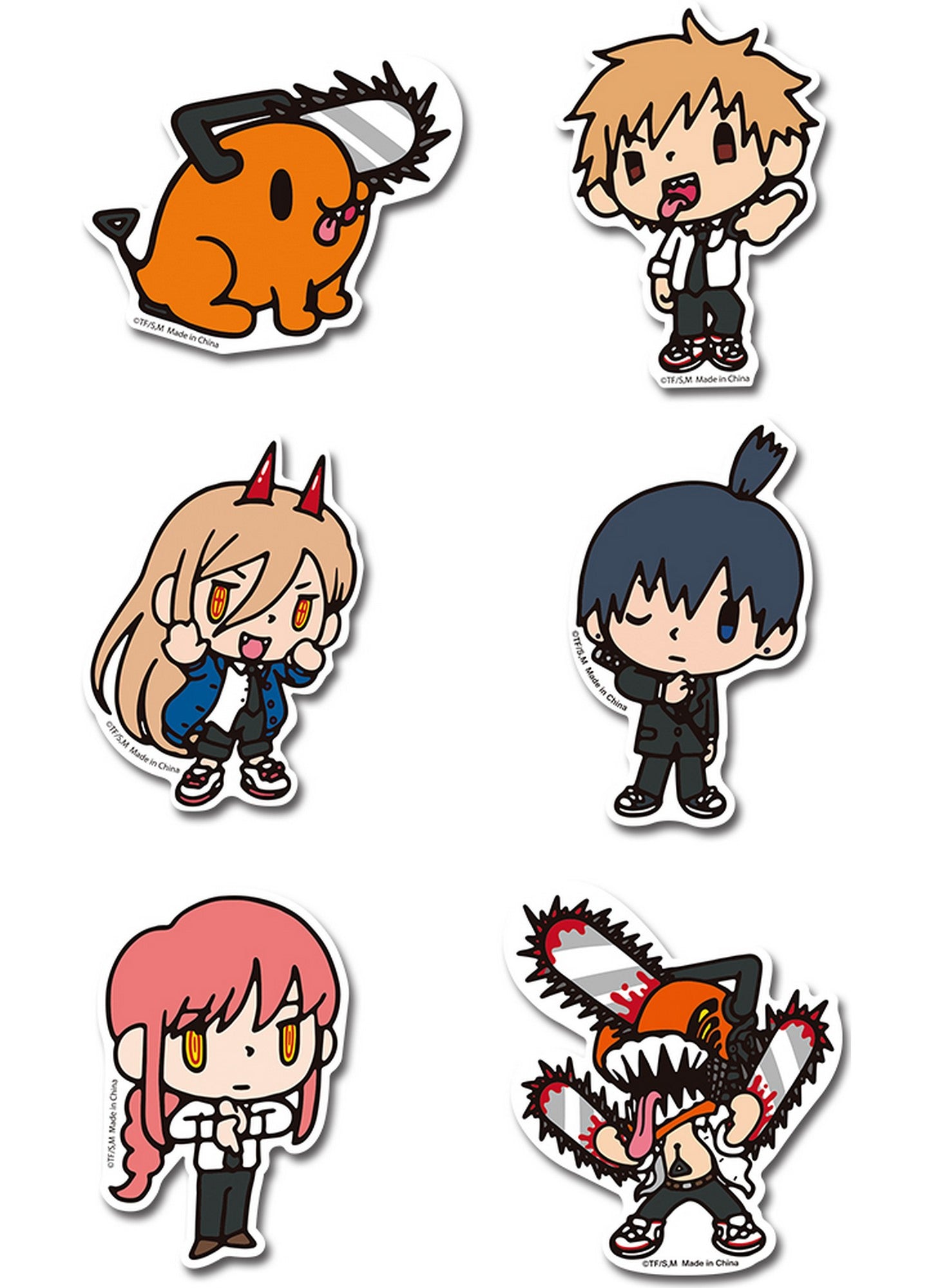 Chainsaw Man - SD Character Group Die-Cut Sticker
