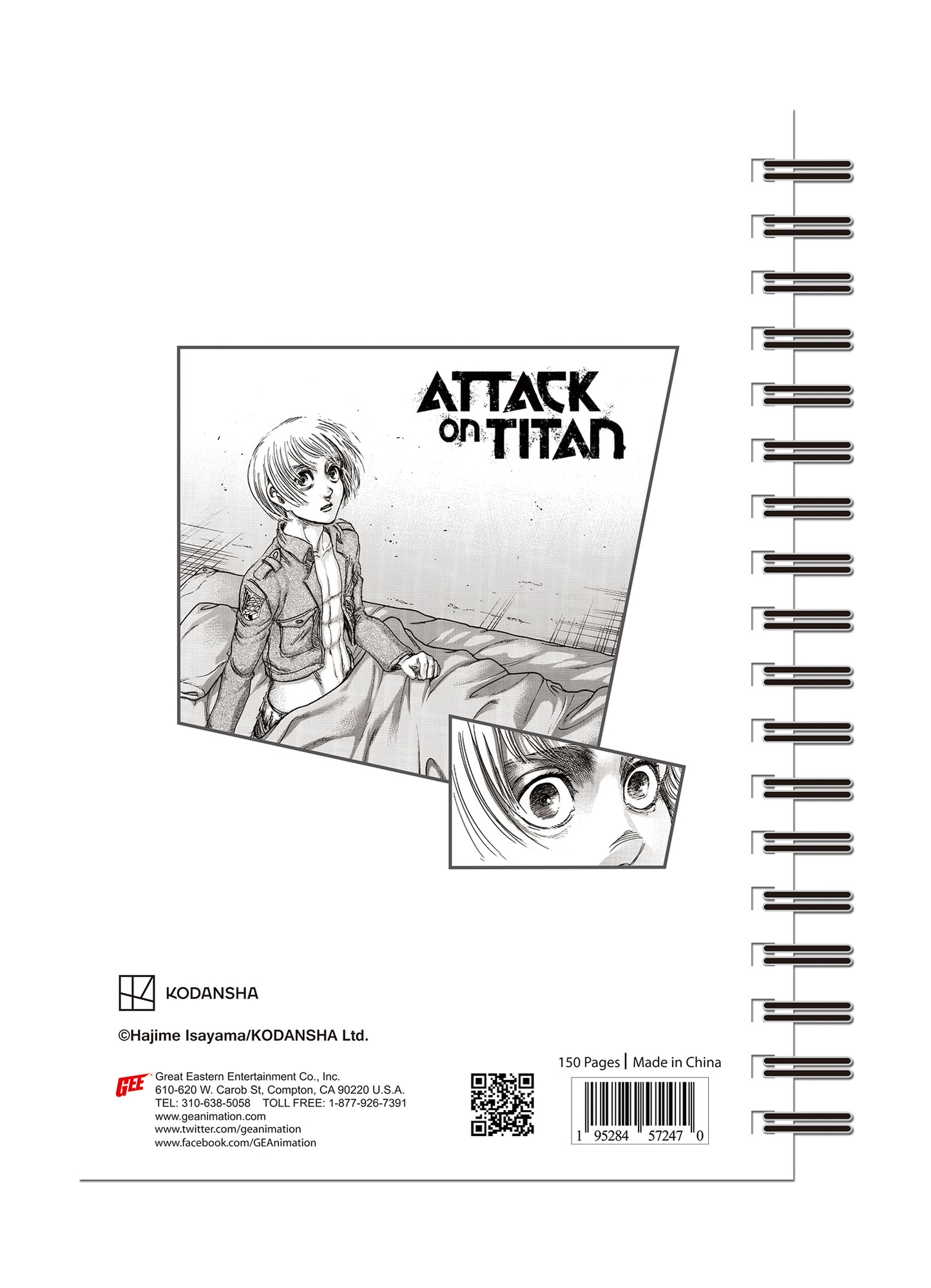 Attack On Titan (Manga)- Armin Arlet Notebook