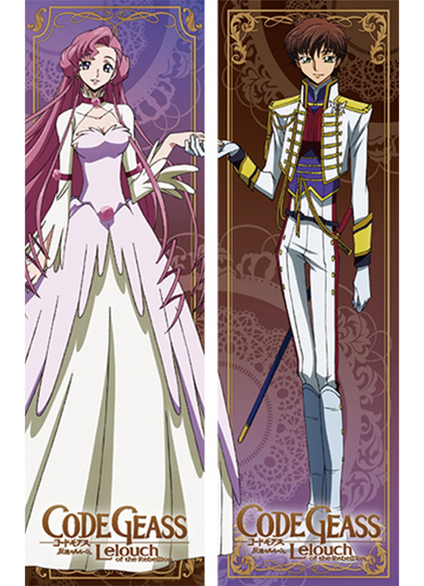 Code Geass S1 - Suzaku Kururugi & Euphemia Body Pillow 13.3"W x 43"H