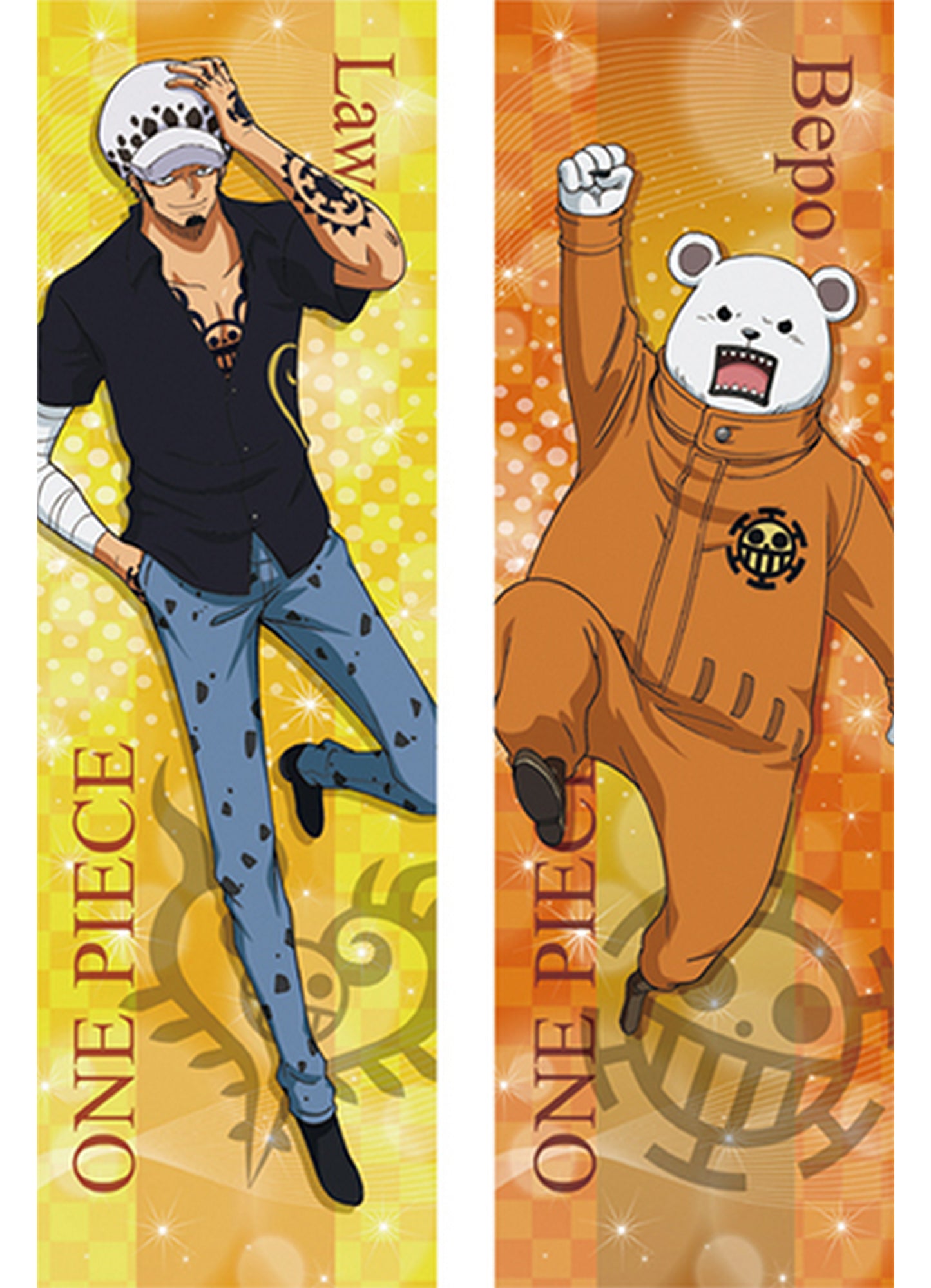 One Piece - Trafalgar D. Water Law & Bepo Body Pillow Case 13.3"W x 43"H