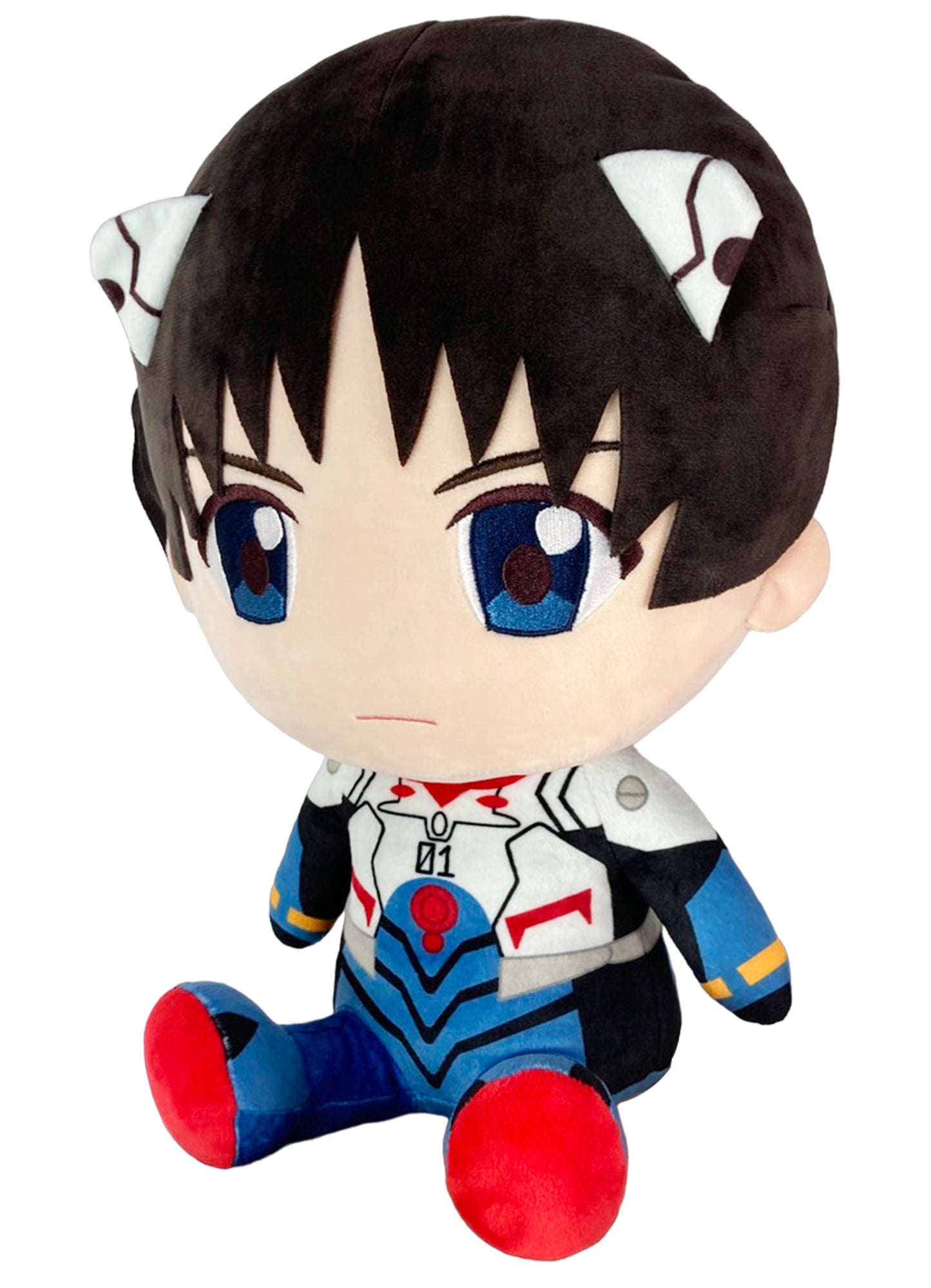 Evangelion New Movie - Shinji Ikari Plug Suit Sitting Plush 12"H