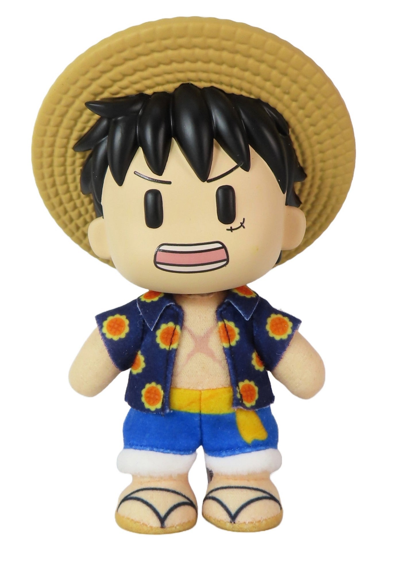 One Piece - Monkey D. Luffy Dressrosa PVC Head Movable Ver Plush 4.5"H