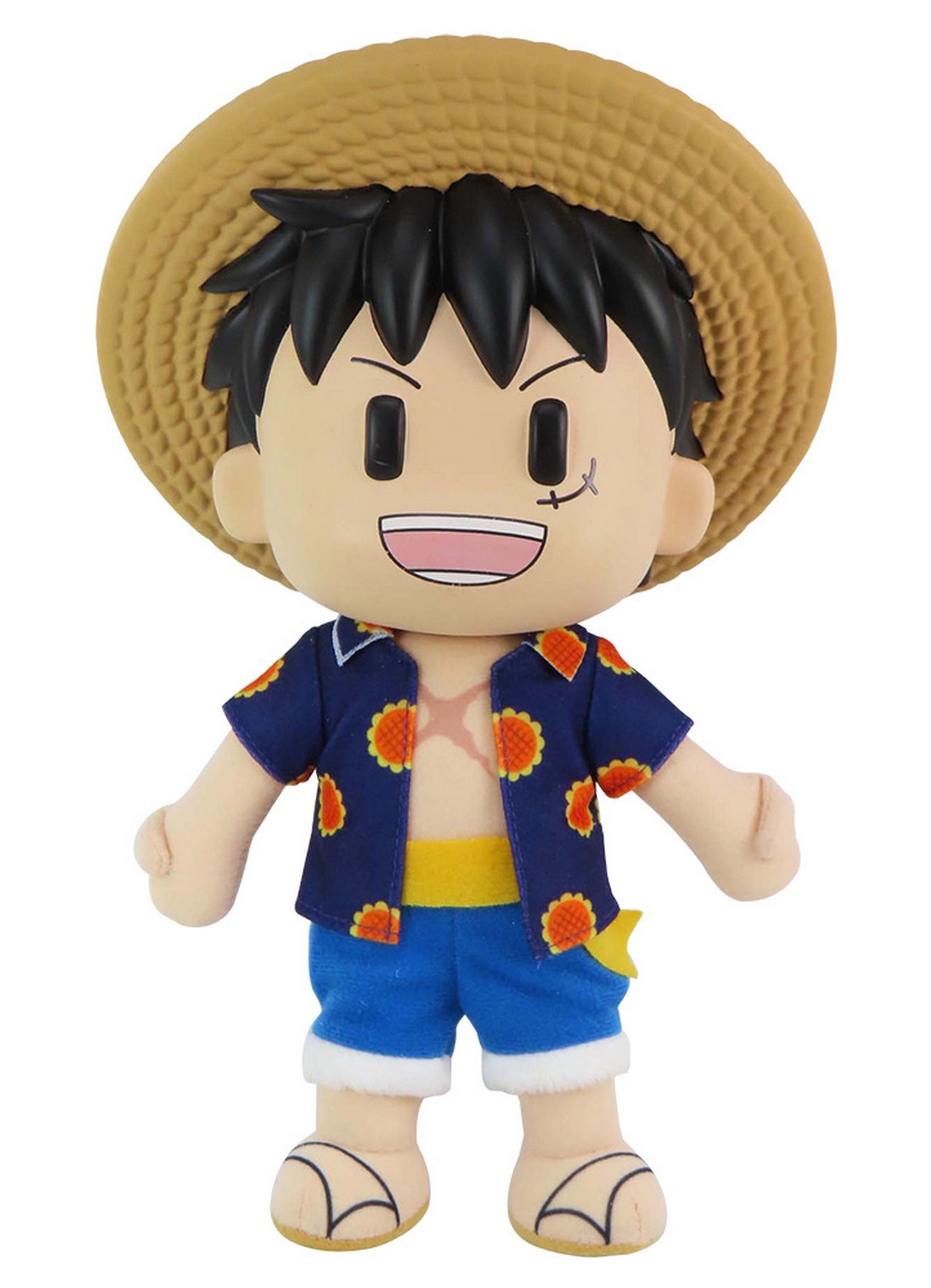One Piece - Monkey D. Luffy Dress Roza FigureKey Plush 8"H