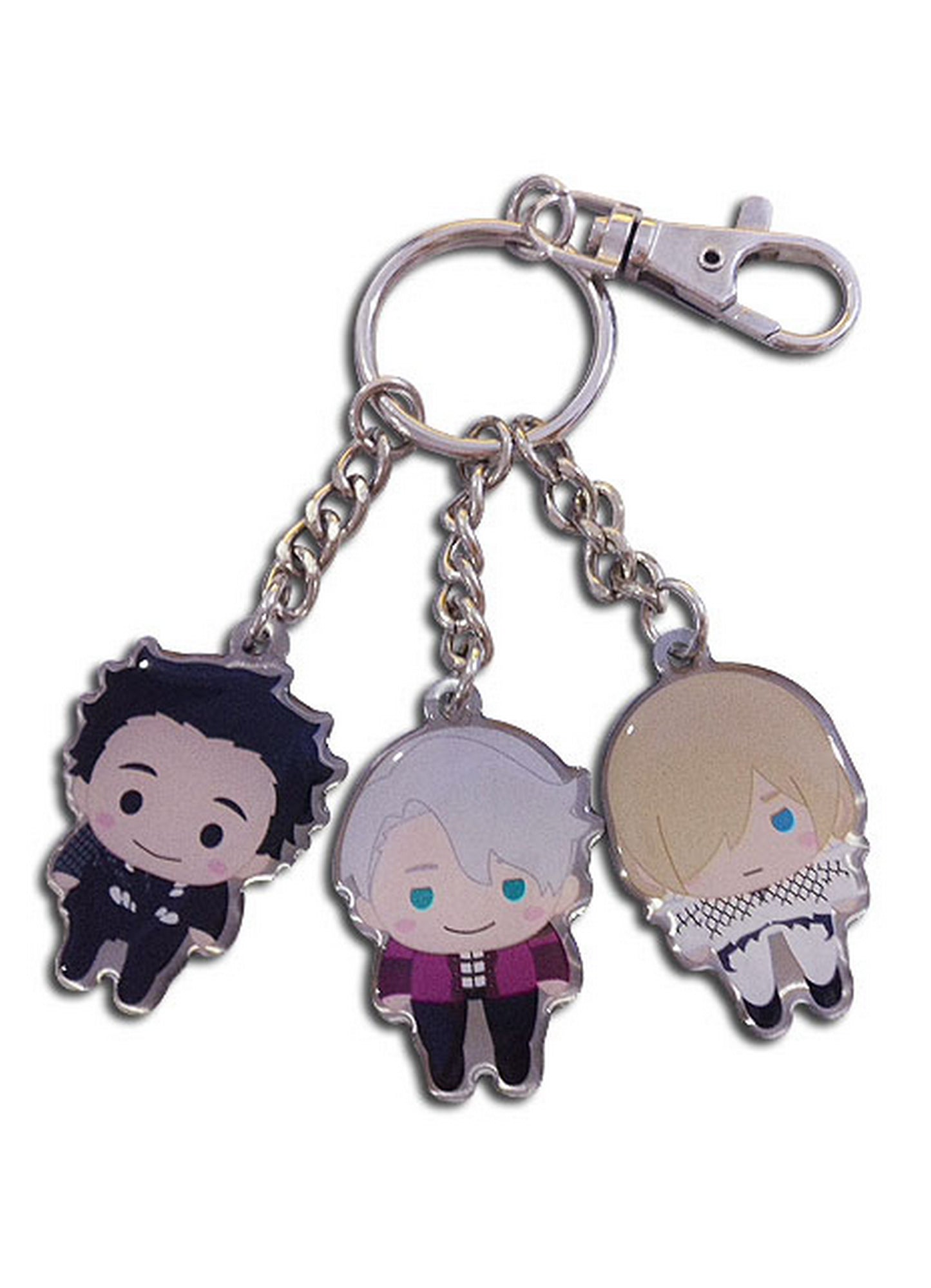 Yuri! On Ice - Pinched SD Trio Metal Keychain