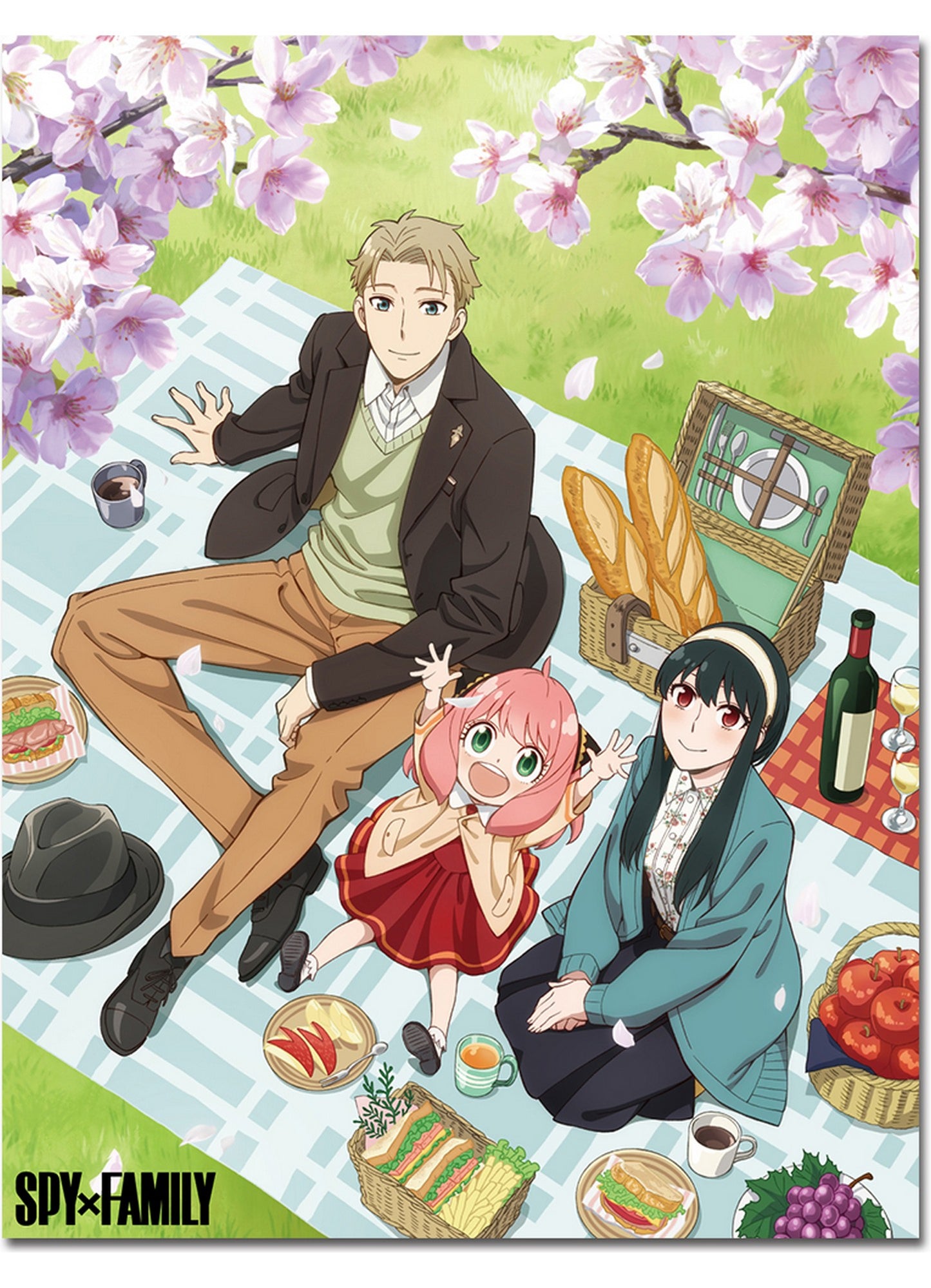 Spy X Family - Spring Post Illustrations Throw Blanket 46"W x 60"H