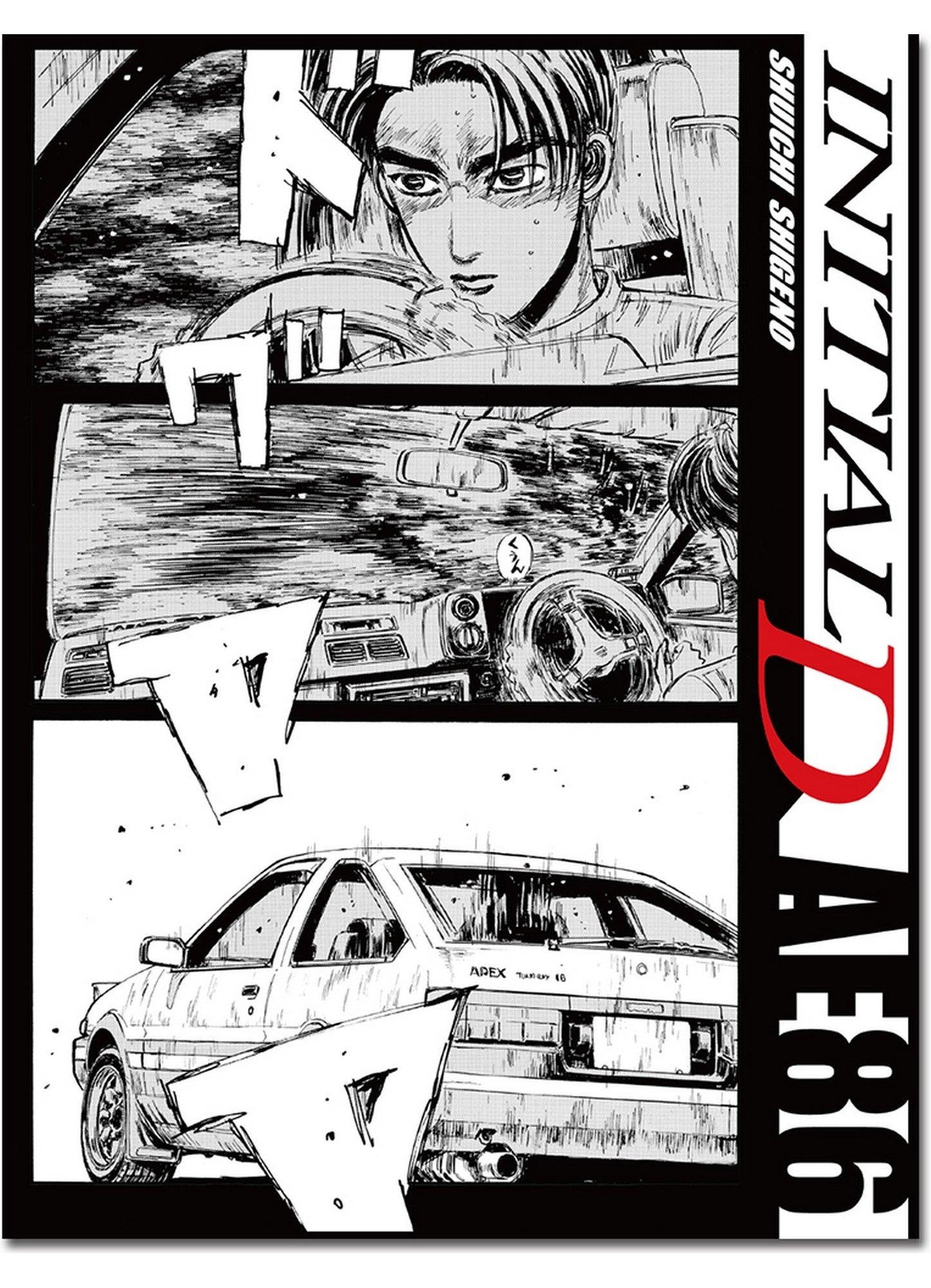Initial D - Takumi Fujiwara Manga Panels Throw Blanket