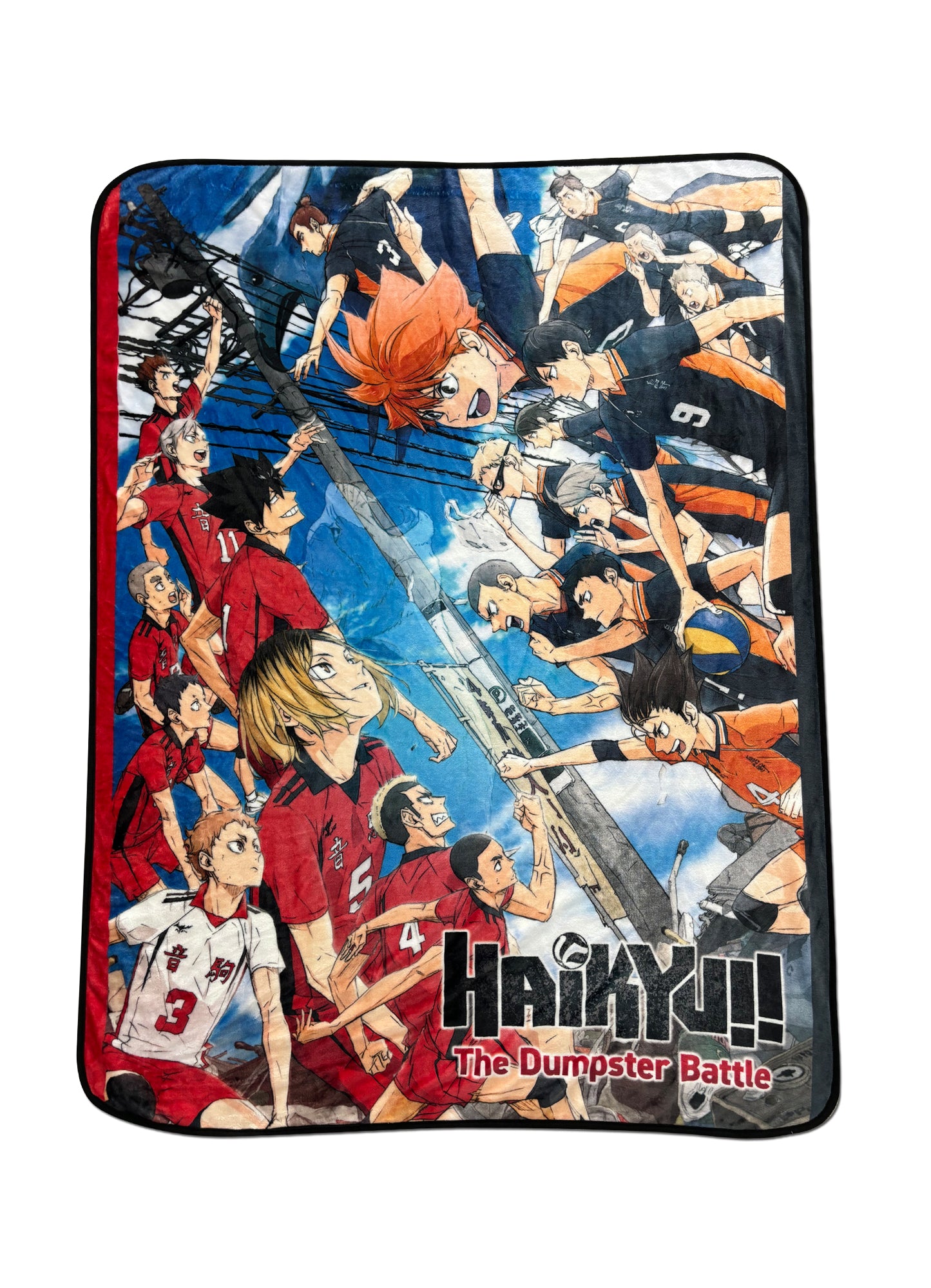 Haikyu The Dumpster Battle - Key Visual Throw Blanket 46"W x 60"H