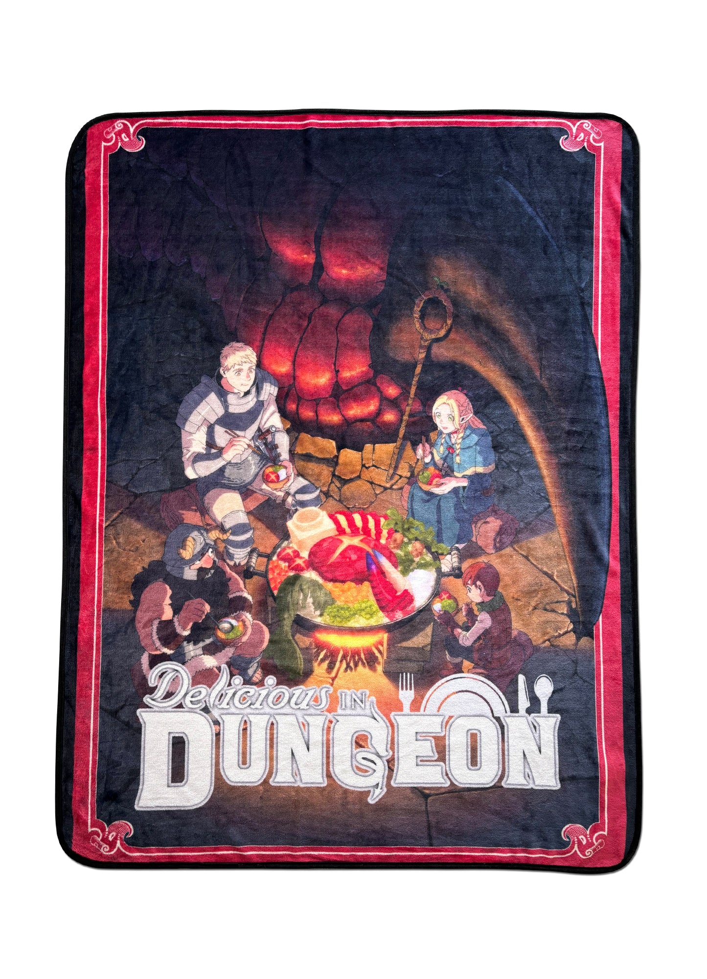 Delicious In Dungeon - Teaser Visual Art Throw Blanket 46"W x 60"H