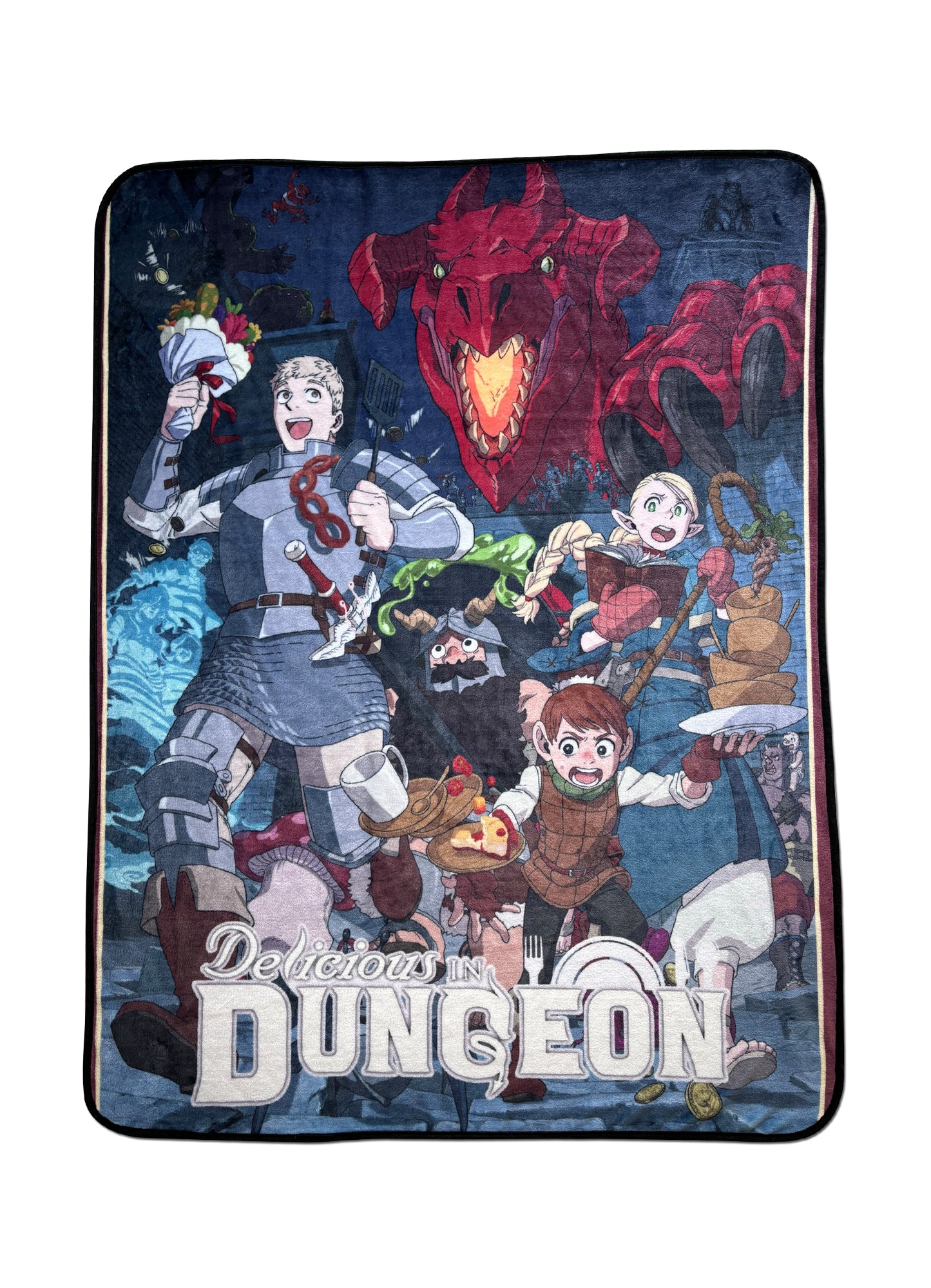 Delicious In Dungeon - Key Visual Art Throw Blanket 46"W x 60"H