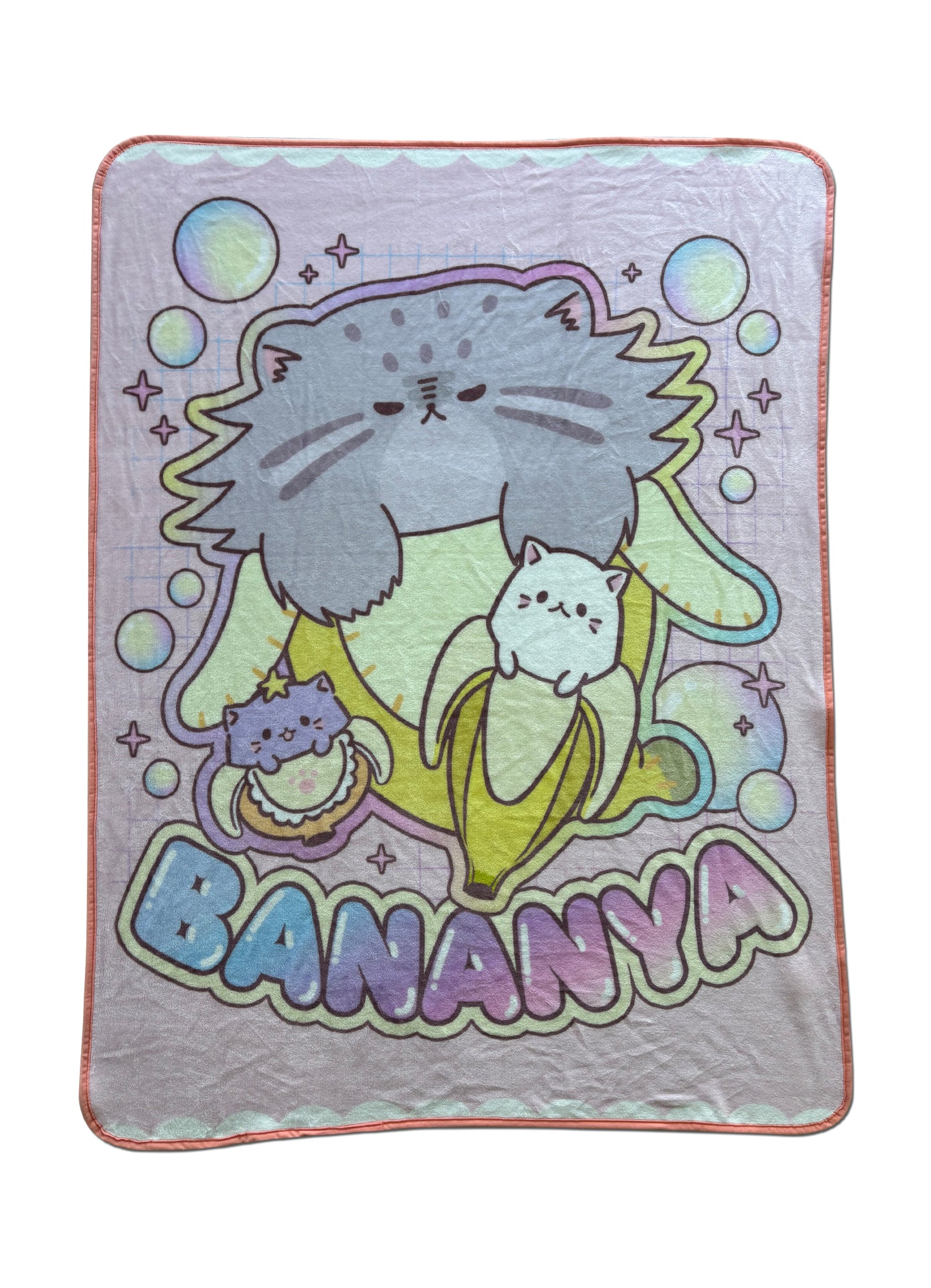 Bananya S3 - Main Characters Throw Blanket 46"W x 60"H
