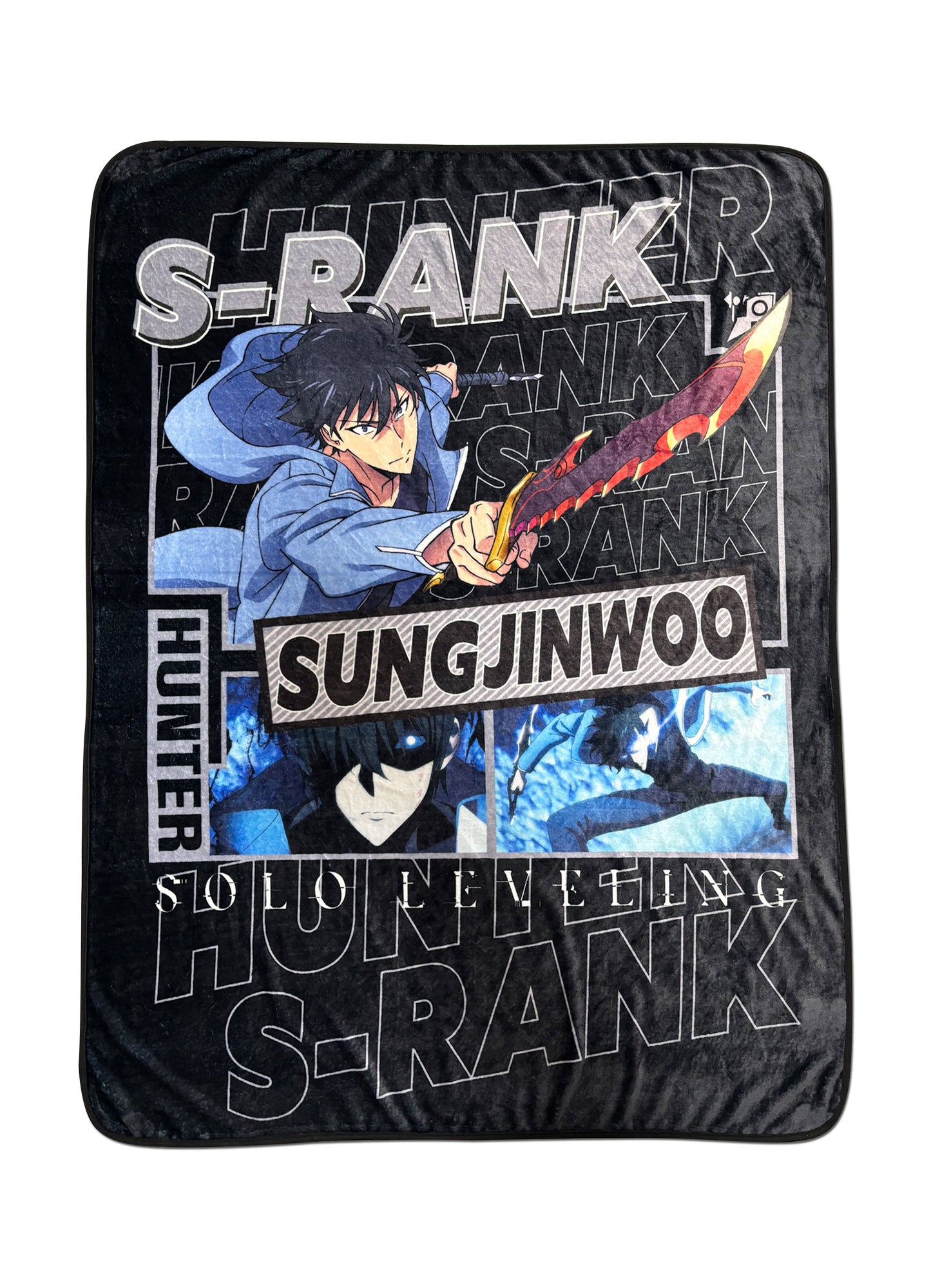 Solo Leveling S1 - Sung Jinwoo S Rank Hunter Screenshot Blanket 46"W x 60"H
