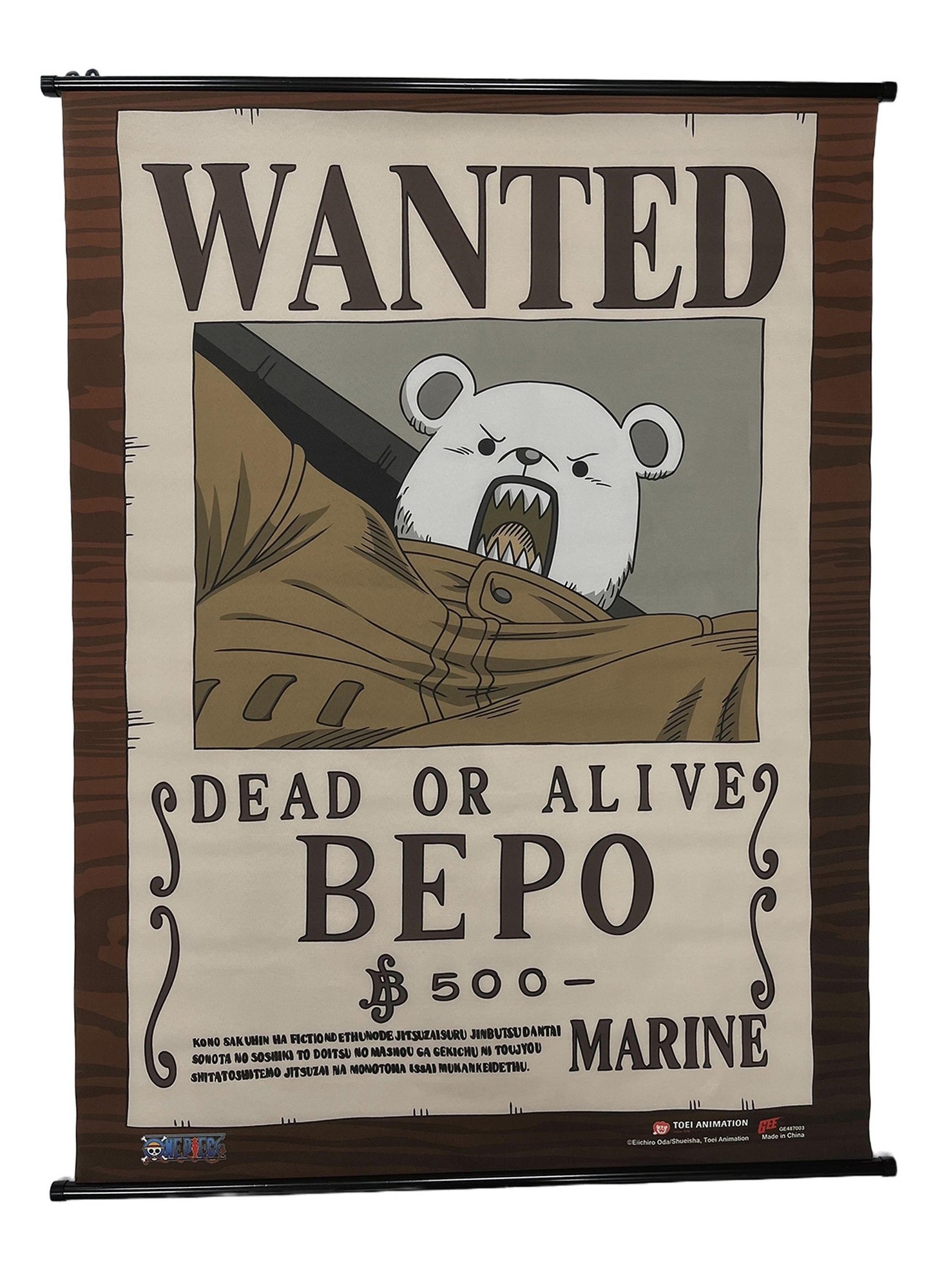 One Piece - Wanted Posters Bepo Wall Scroll 31"W x 43"H