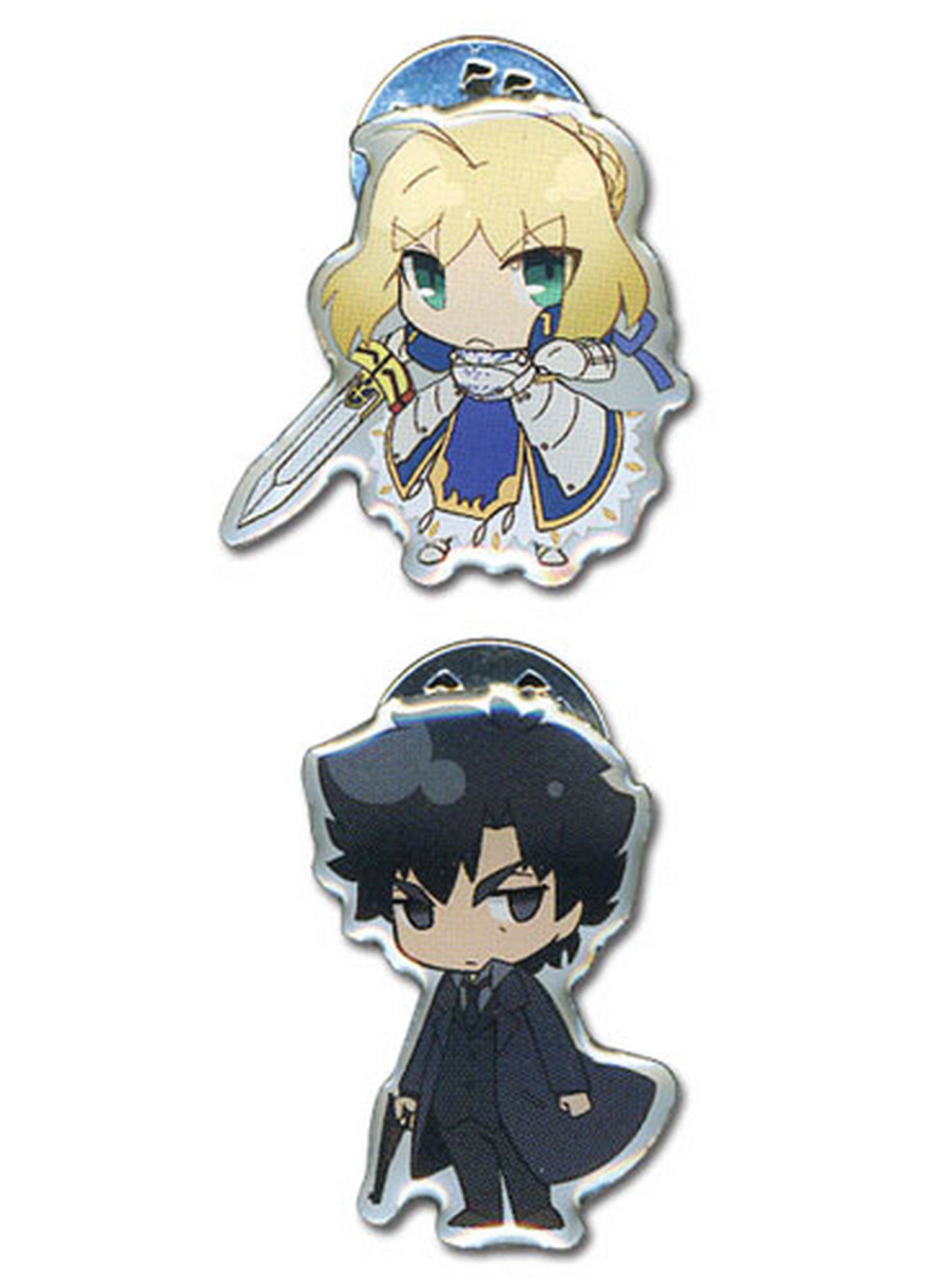 Fate/Zero - Saber And Kiritsugu Emiya SD Metal Pin Set