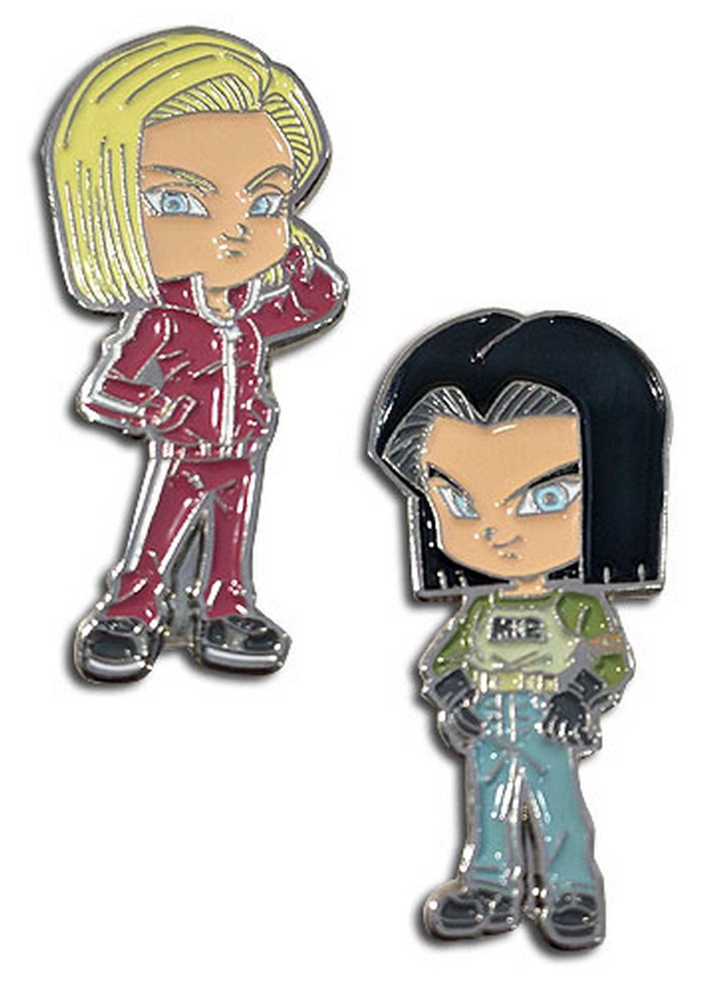 Dragon Ball Super - Android 17 & Android 18 Enamel Pins