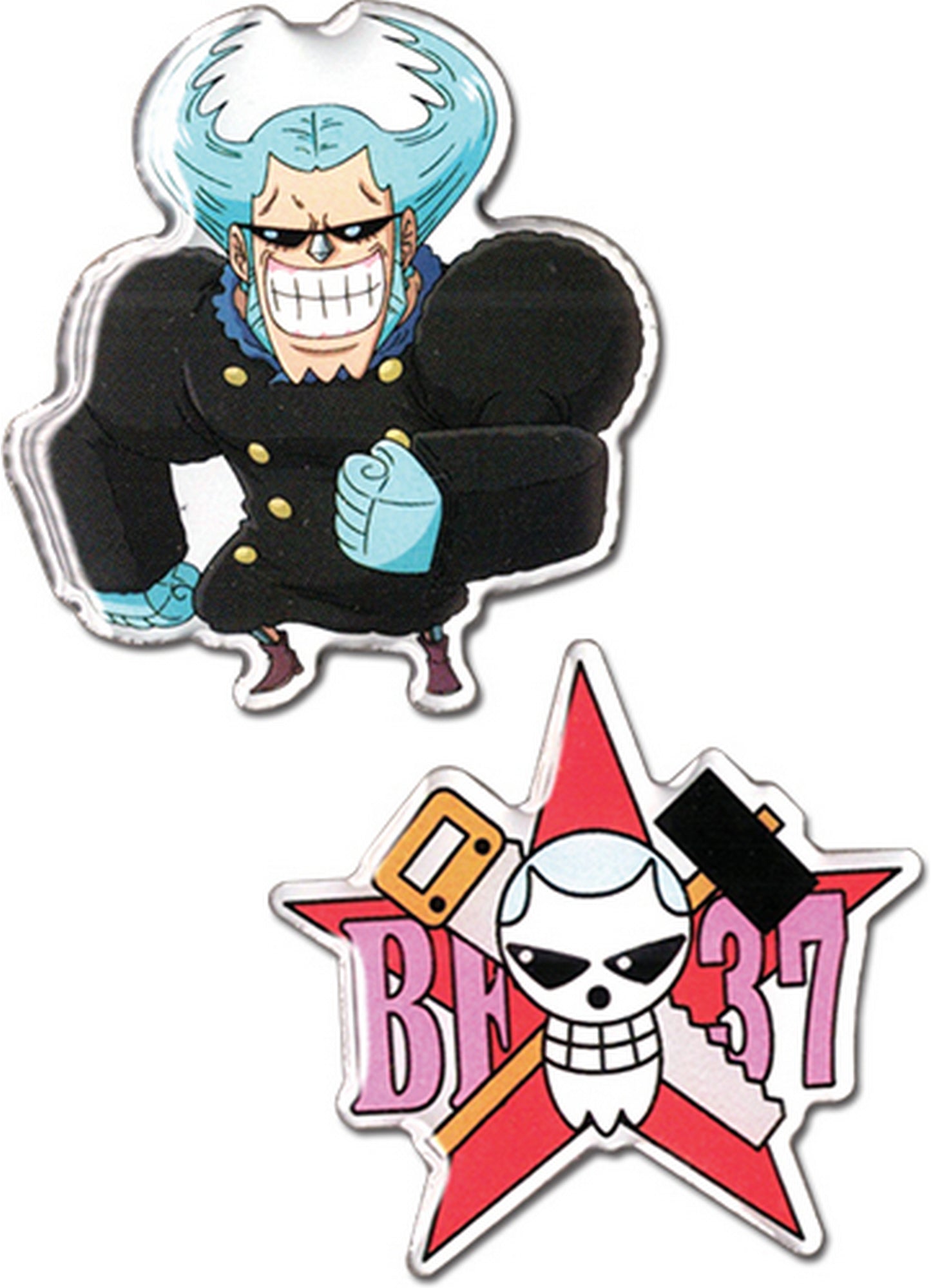 One Piece - Flanky & Flanky Skull Metal Pins