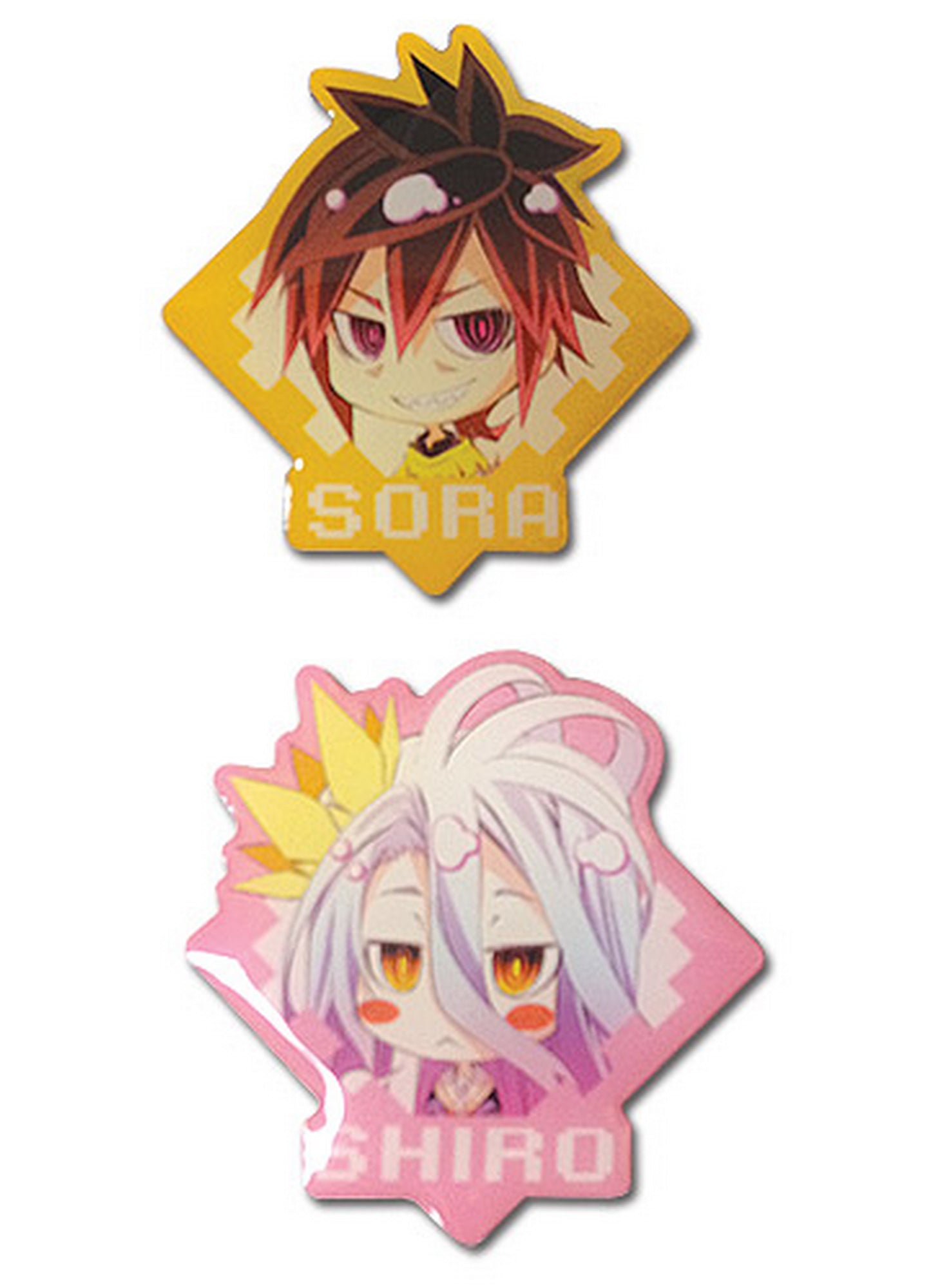 No Game No Life - Sora & Shiro Metal Pin