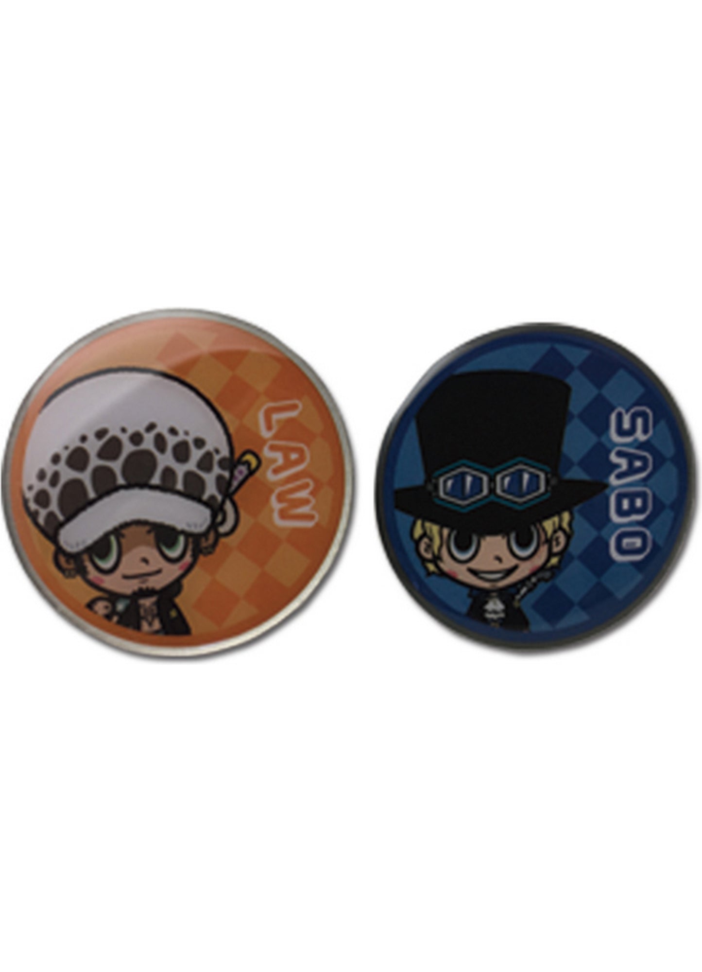 One Piece - Trafalgar D. Water Law & Sabo Pins