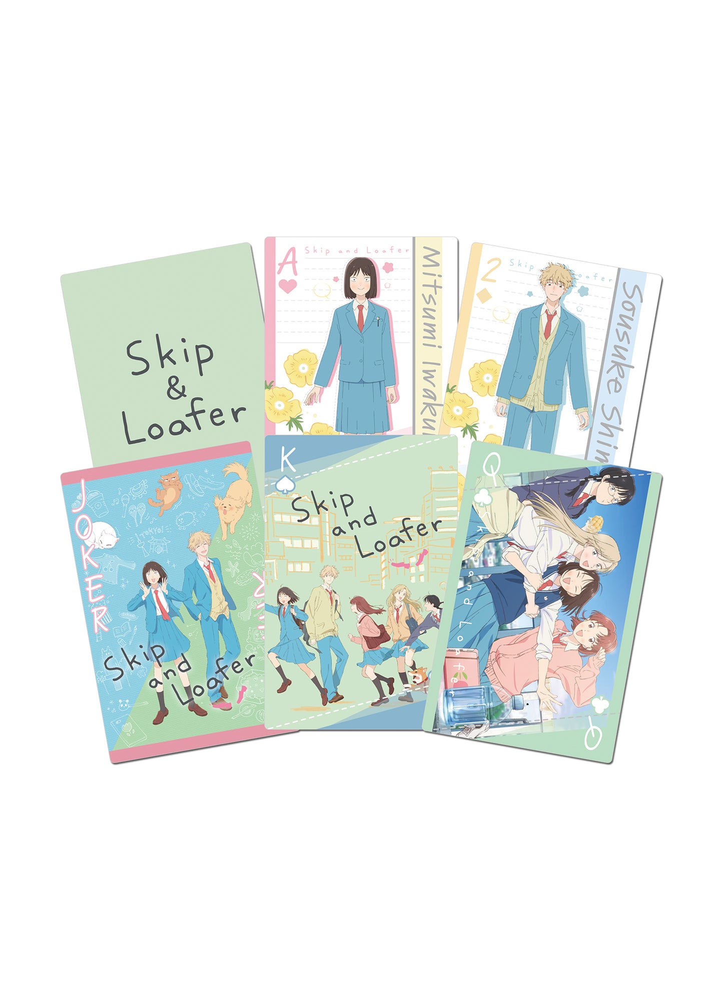 Skip & Loafer - Character Stand & Smiley Expression Playing Cards