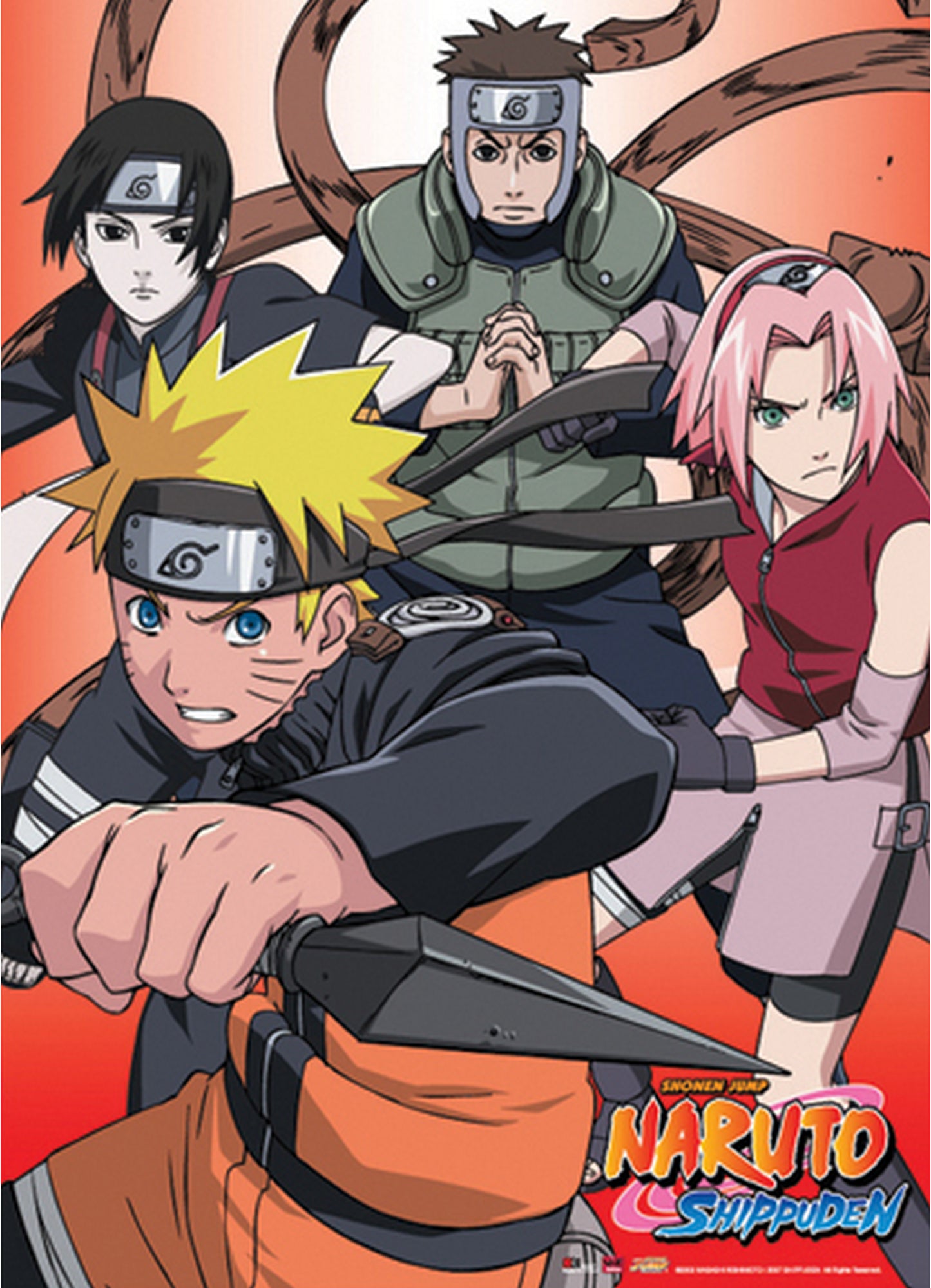 Naruto Shippuden - Team Kakashi Hatake Wall Scroll 31"W x 43"H