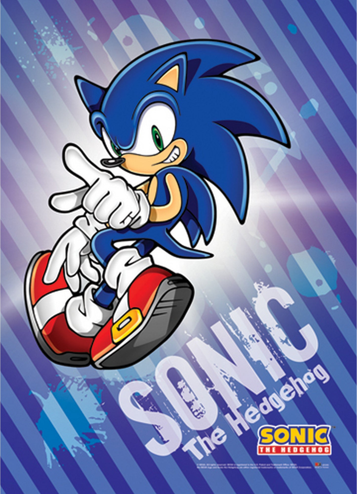 Sonic The Hedgehog - Sonic The Hedgehog Wall Scroll 31"W x 43"H