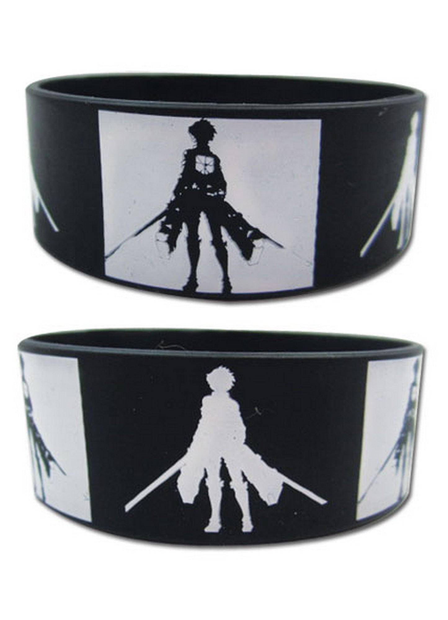 Attack On Titan - Eren Yeager Silhouette PVC Wristband