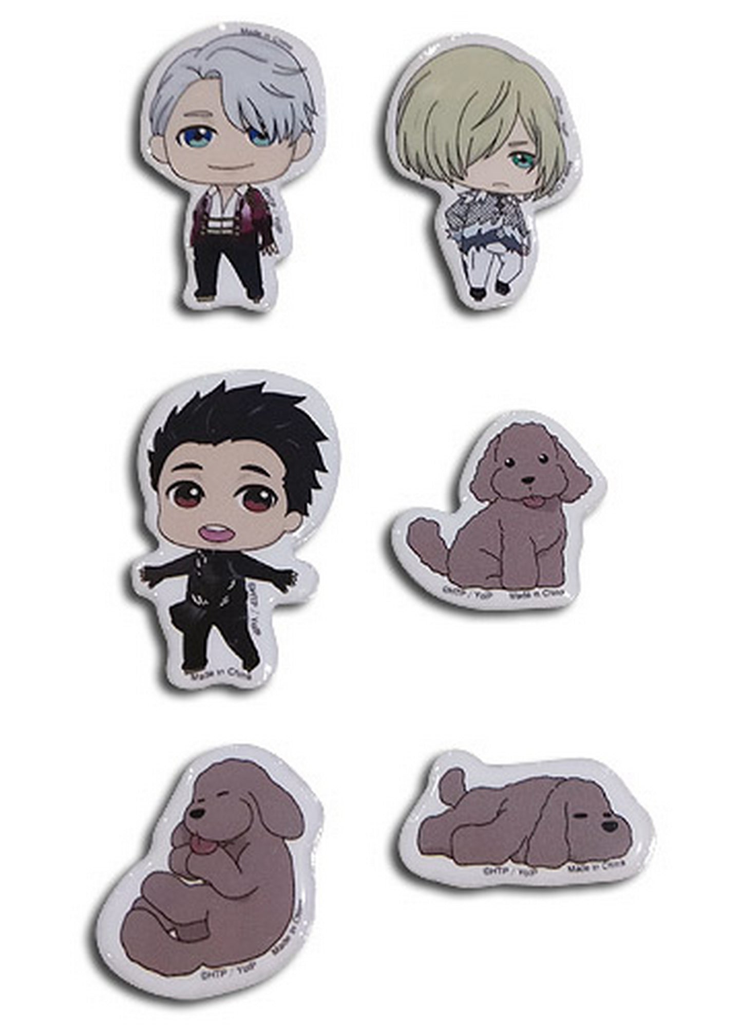 Yuri! On Ice - SD Group Puffy Sticker Set