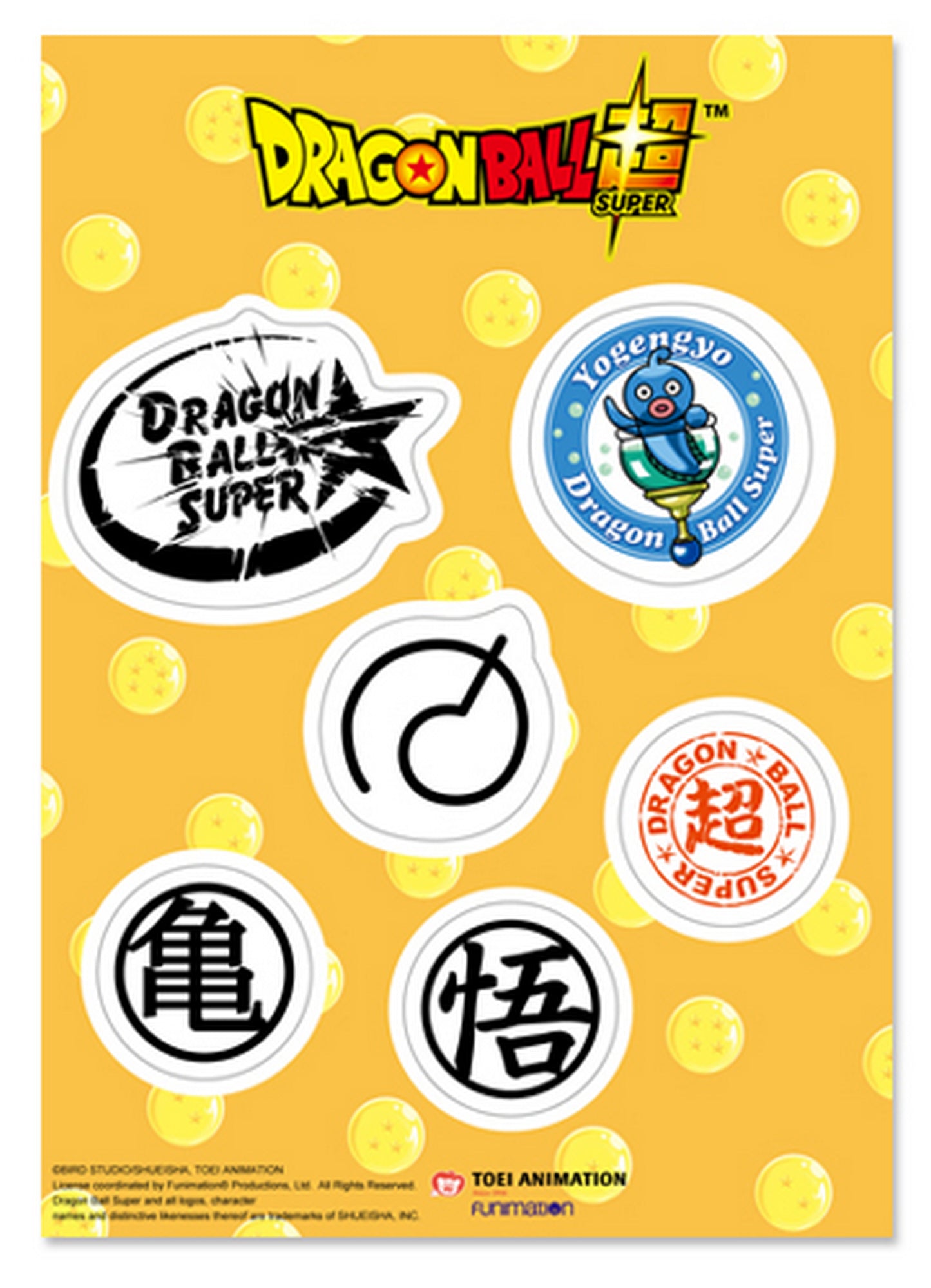 Dragon Ball Super - Icon Sticker Set 5"X7"
