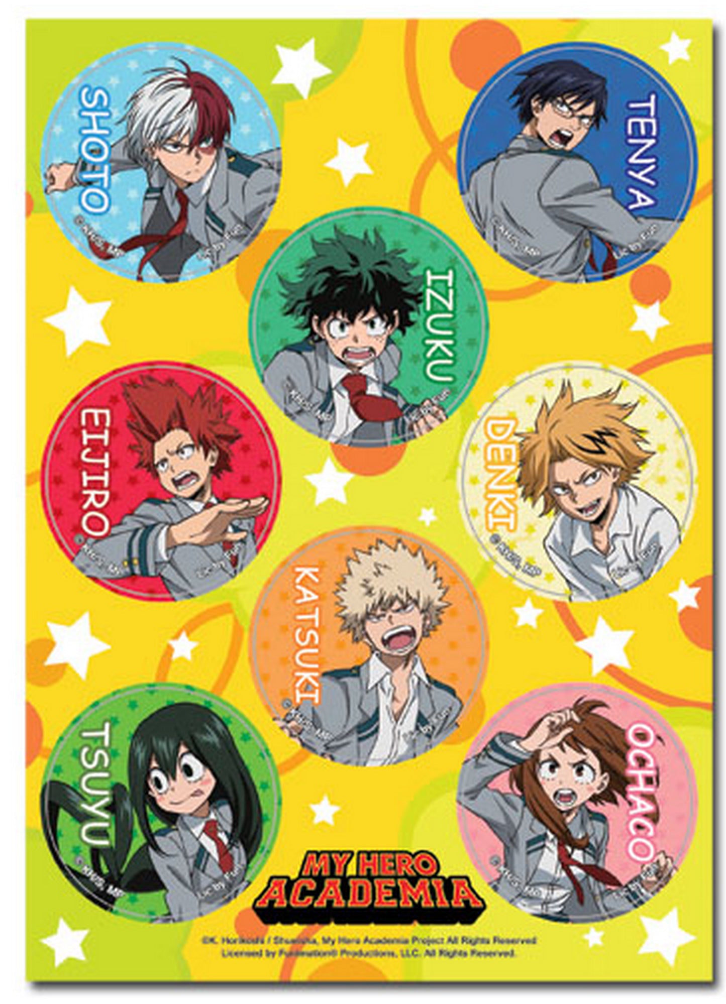 My Hero Academia - Group Uniform Sticker Set 5"X7"