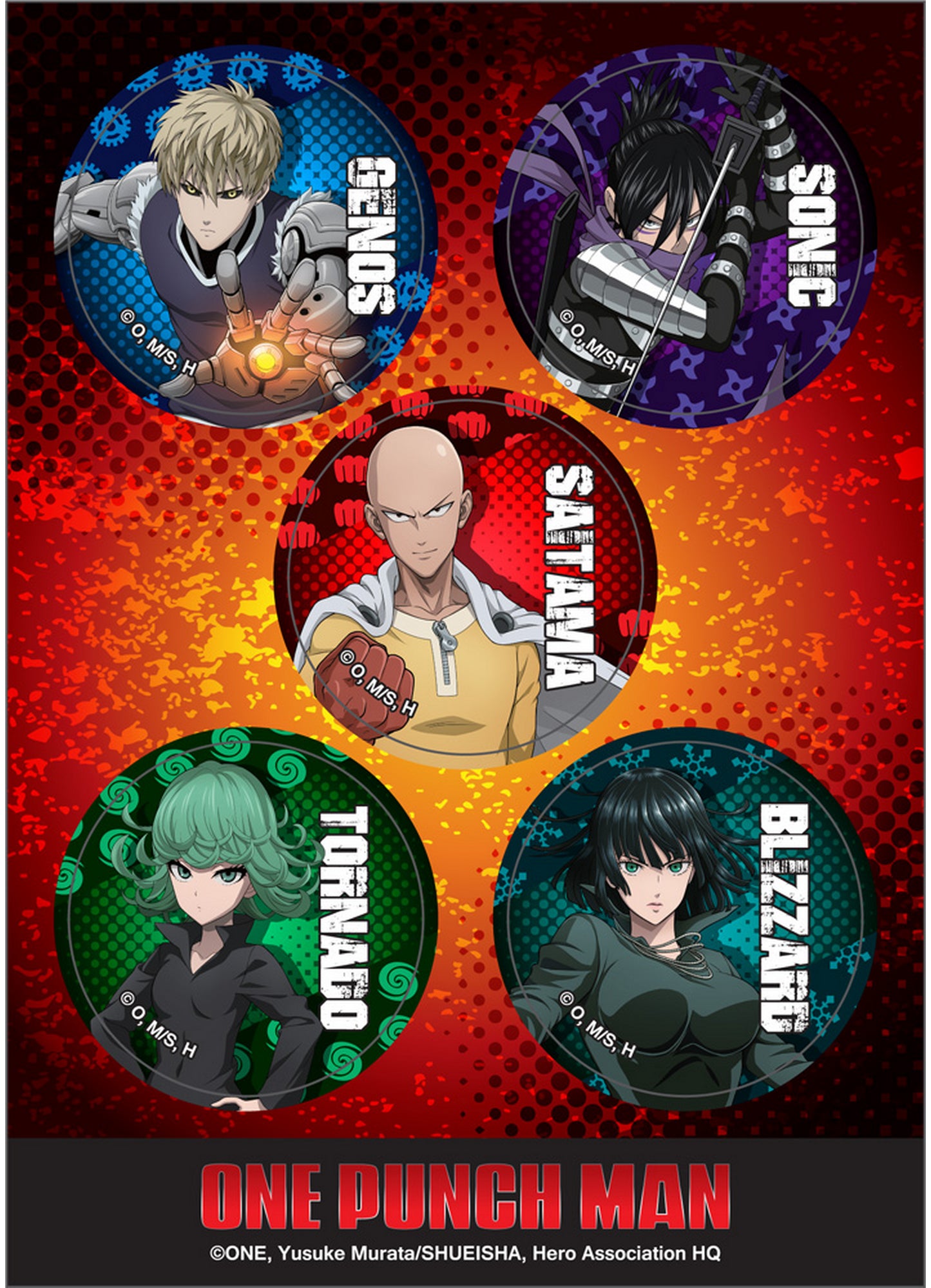 One Punch Man S2 - Group Sticker Set 5"X7"