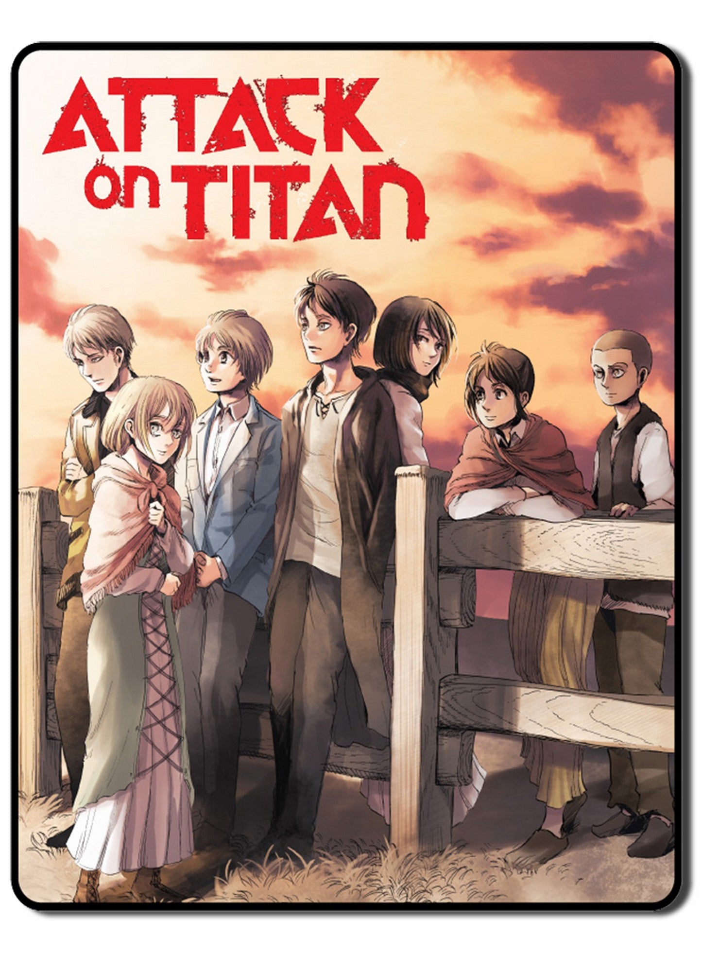 Attack On Titan Manga - Eren Yeager Group Throw Blanket 46"W x 60"H