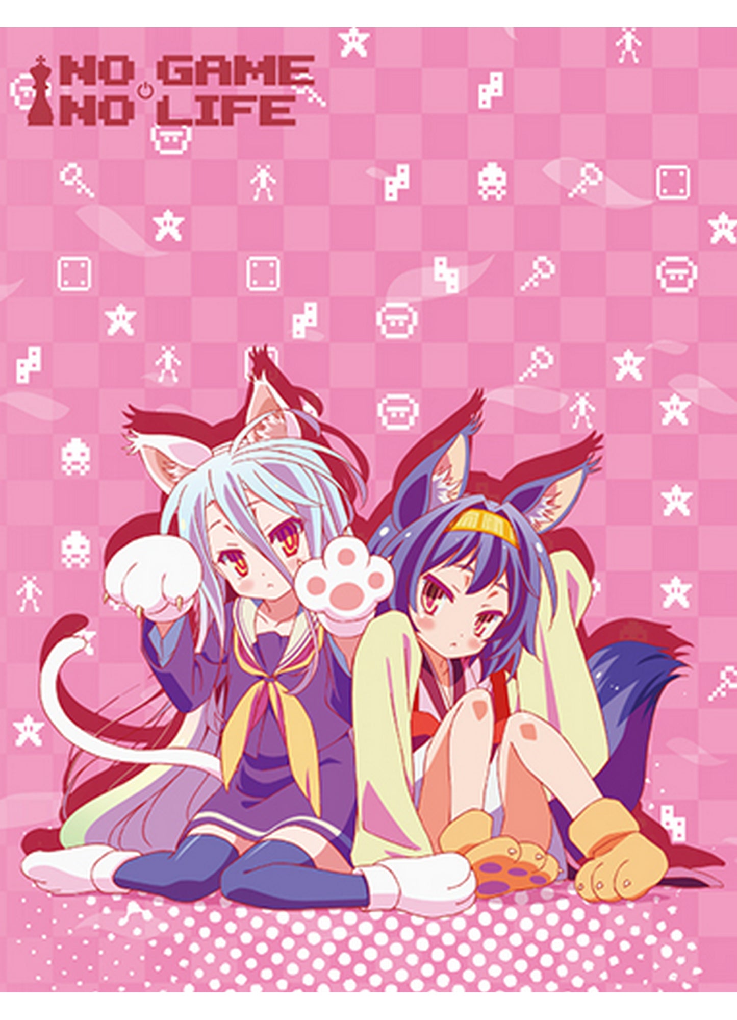 No Game No Life - Shiro & Izuna Hatsuse Throw Blanket 46"W x 60"H