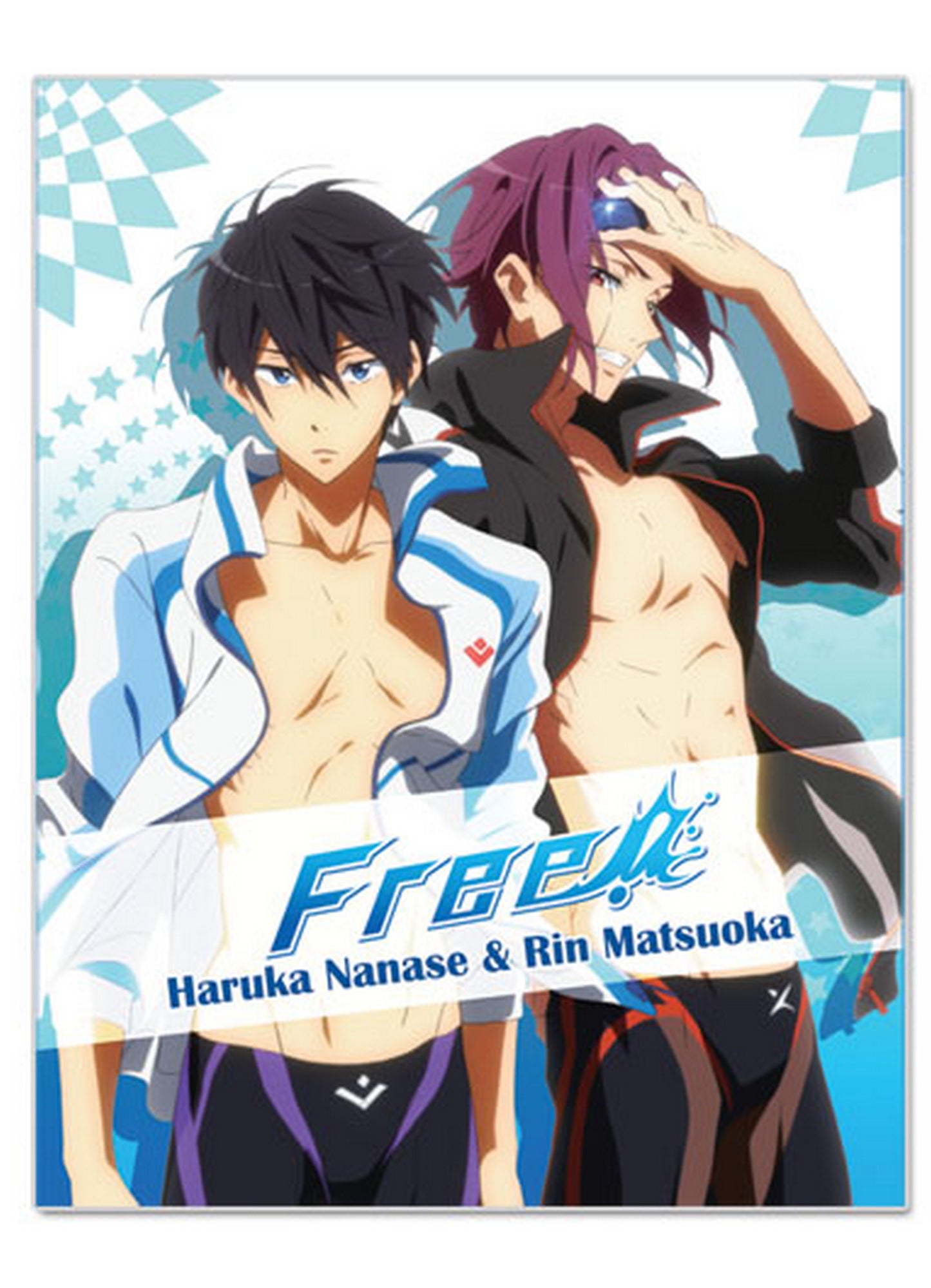 Free! - Haruka Nanase, & Rin Matsuoka Sublimation Throw Blanket 46"W x 60"H