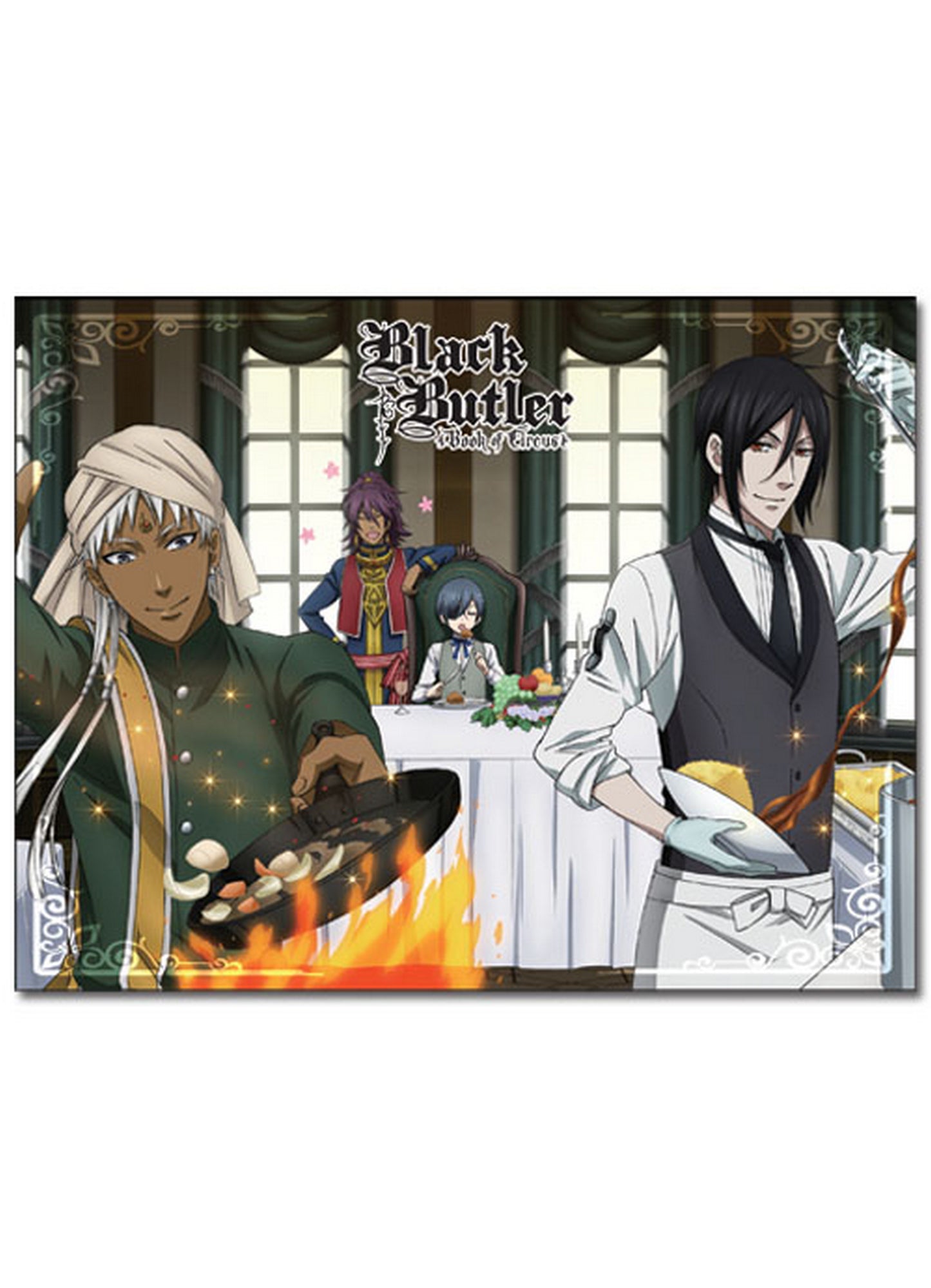 Black Butler Book of Circus - Group Cooking Sublimation Throw Blanket 46"W x 60"H